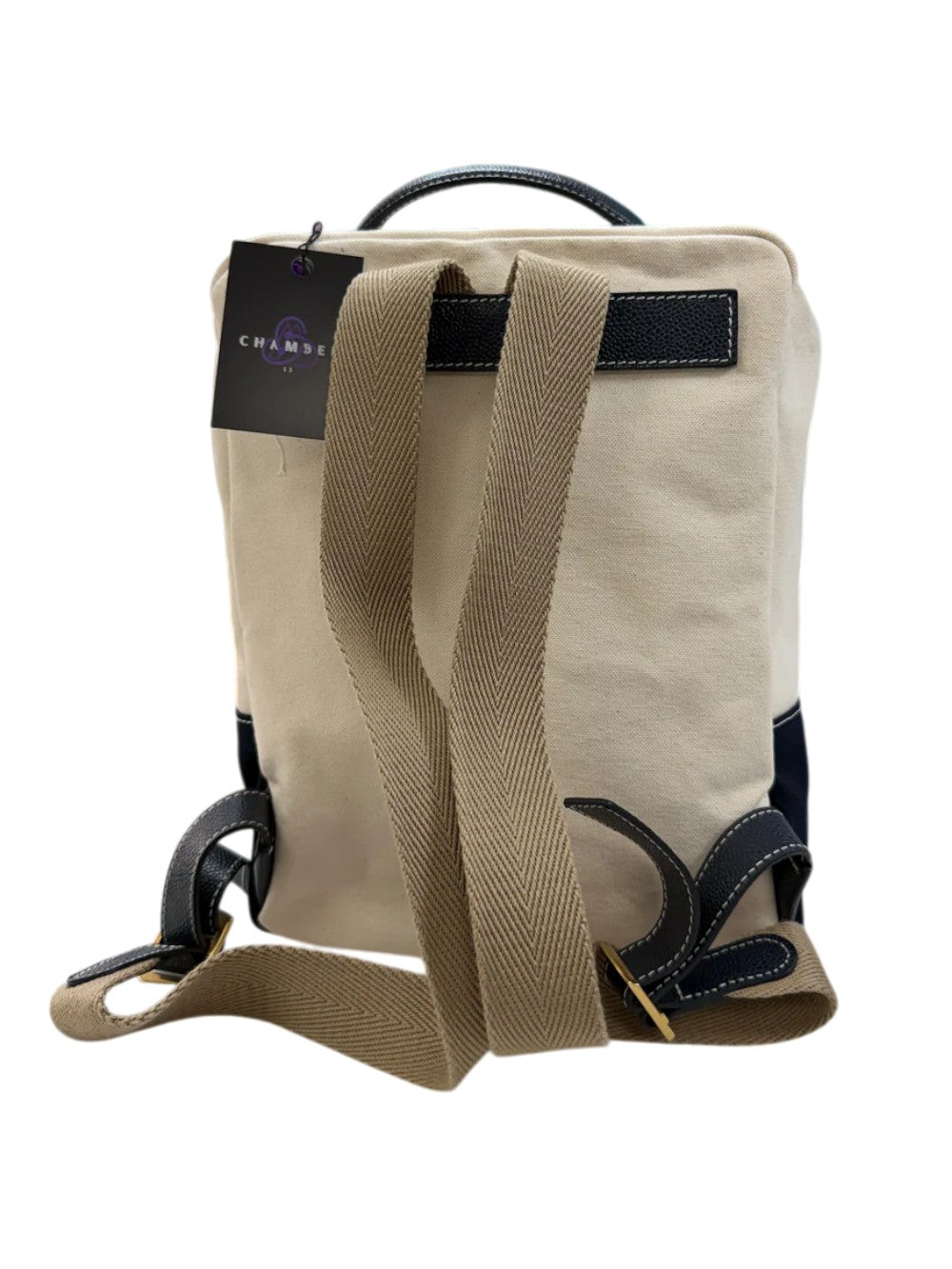 Thom Browne Canvas (S) Beige Backpack