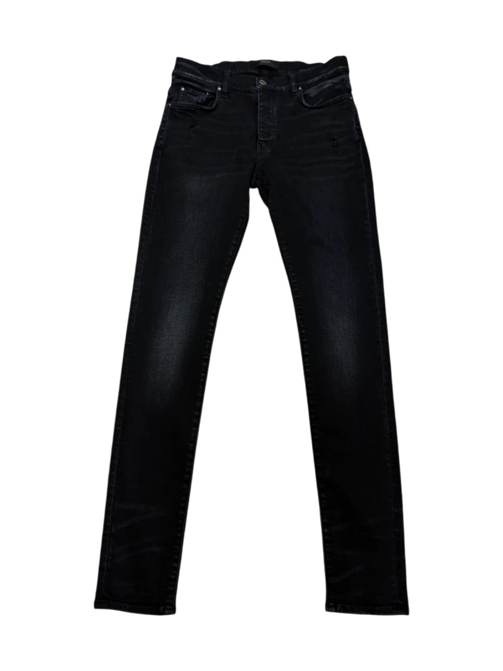 Amiri Plain Stacked Black Jeans