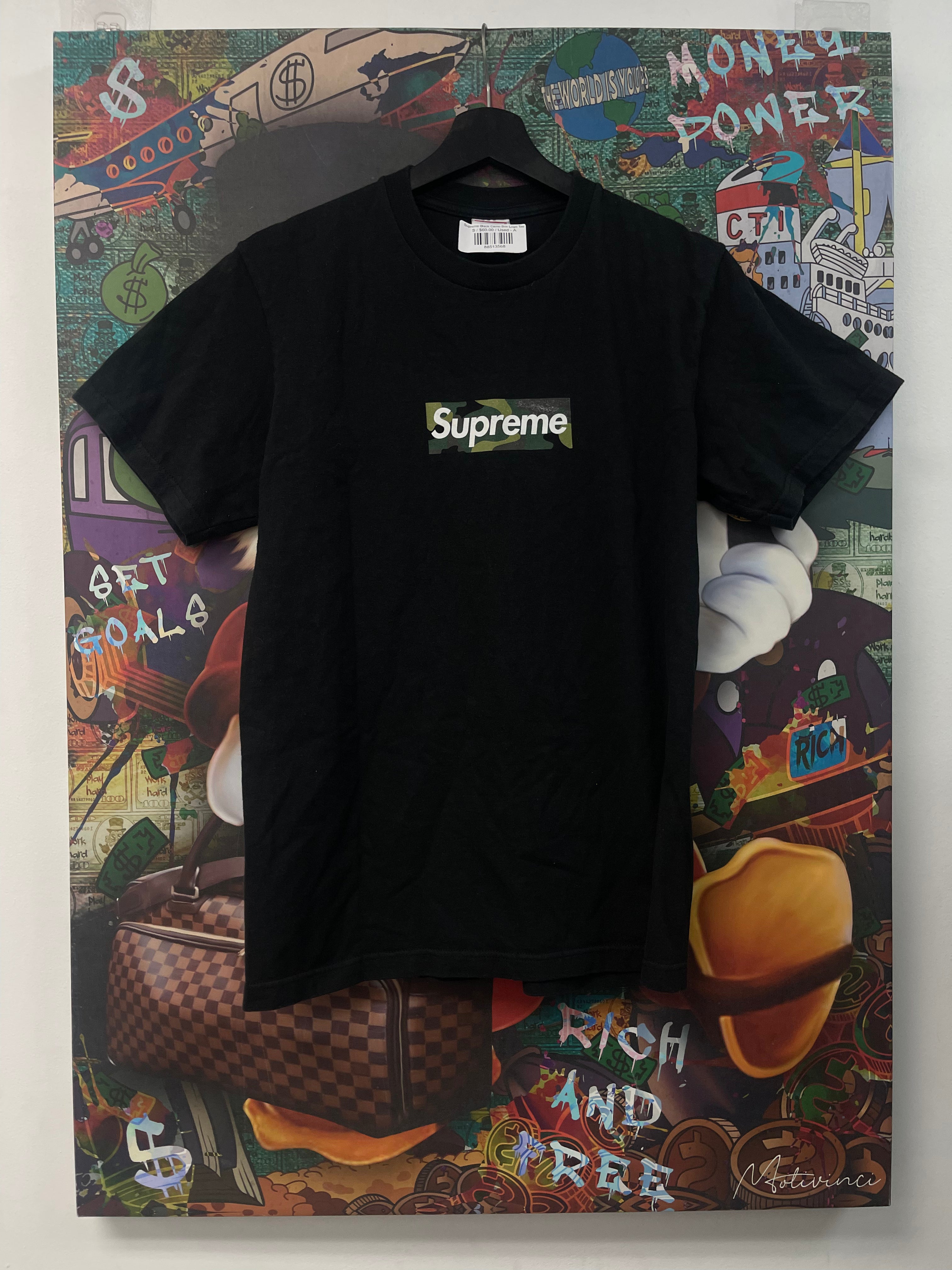Supreme Black Camo Box Logo Tee