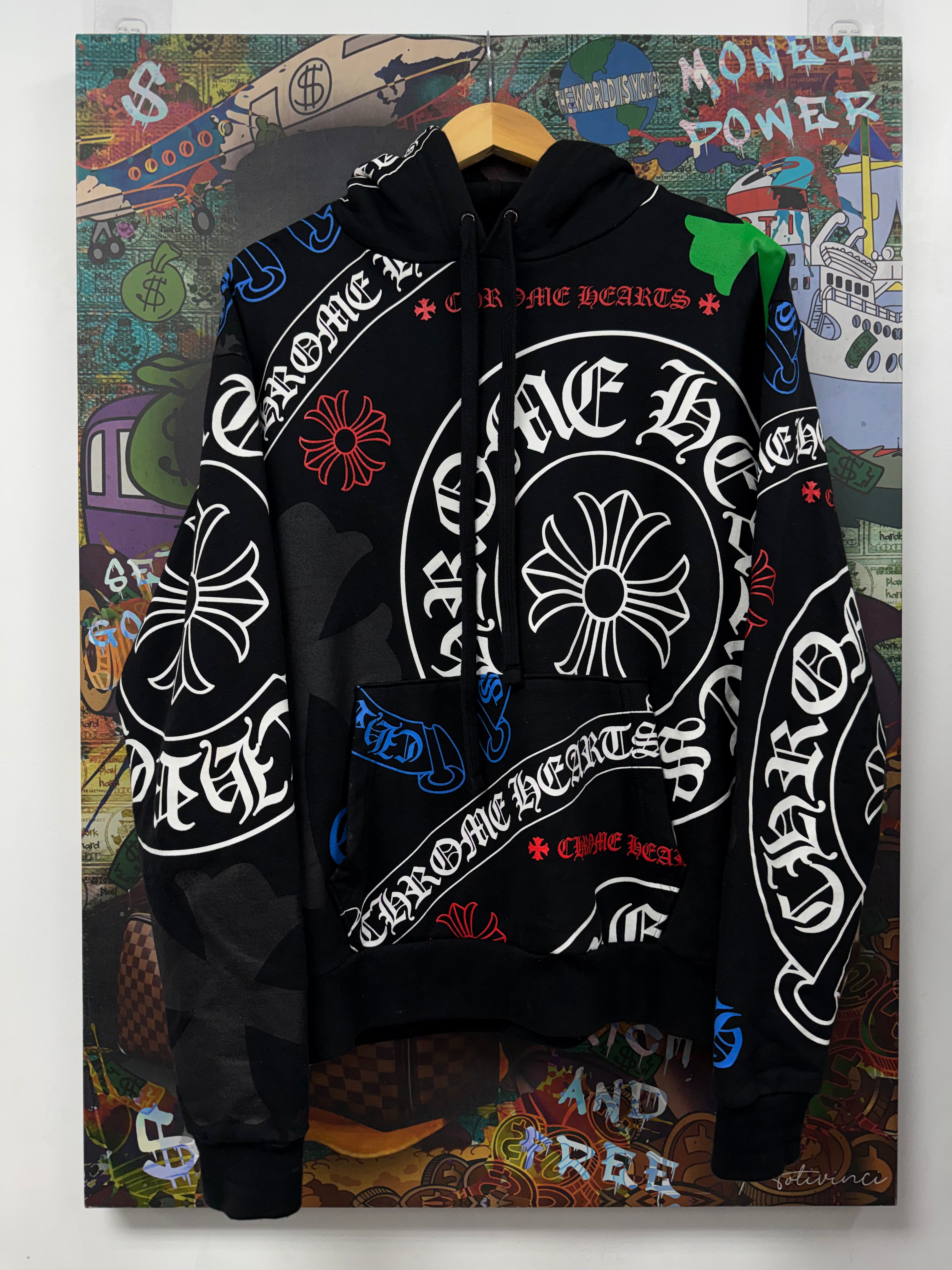 Chrome Hearts Black Stencil Hoodie