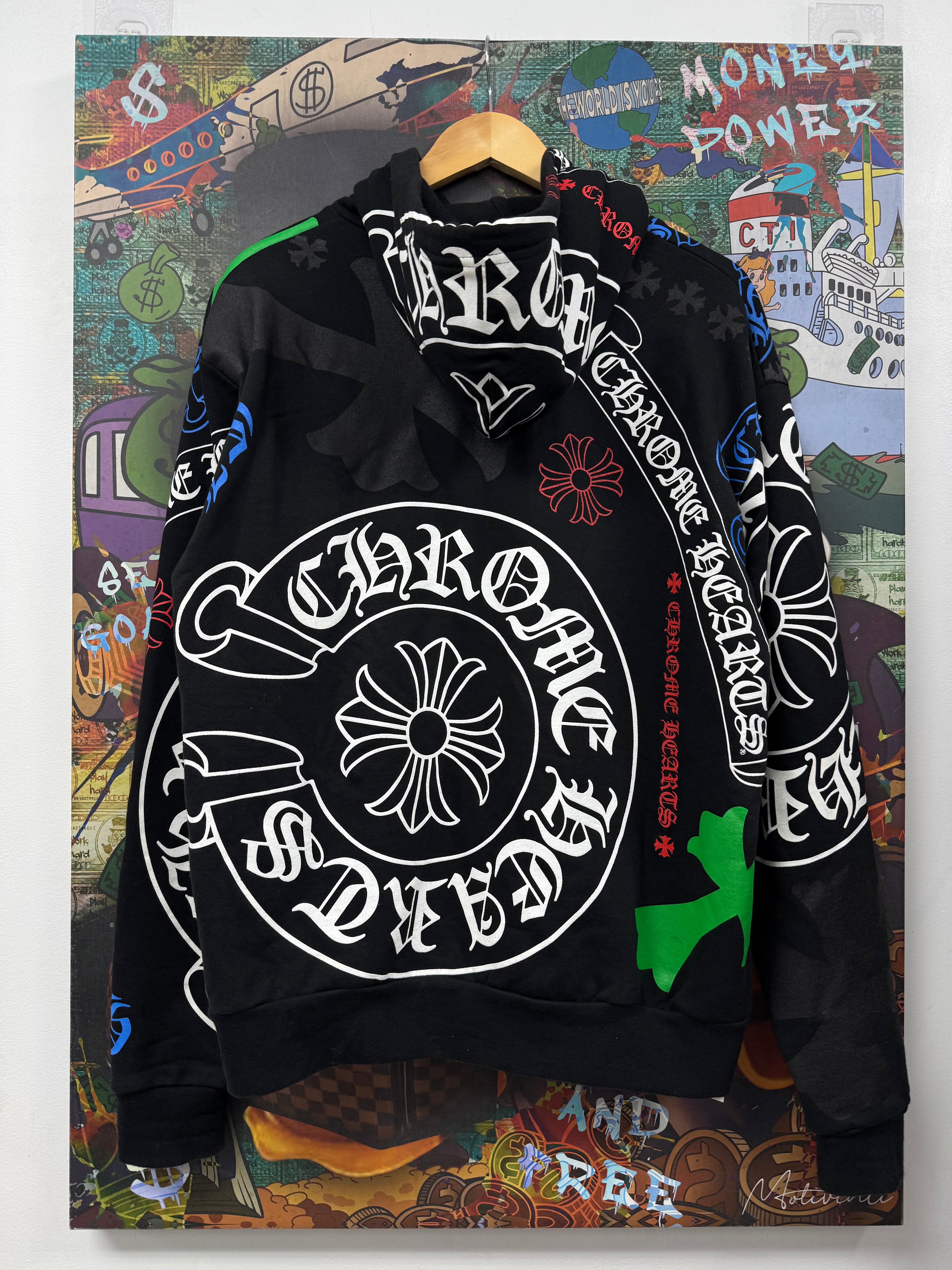 Chrome Hearts Black Stencil Hoodie