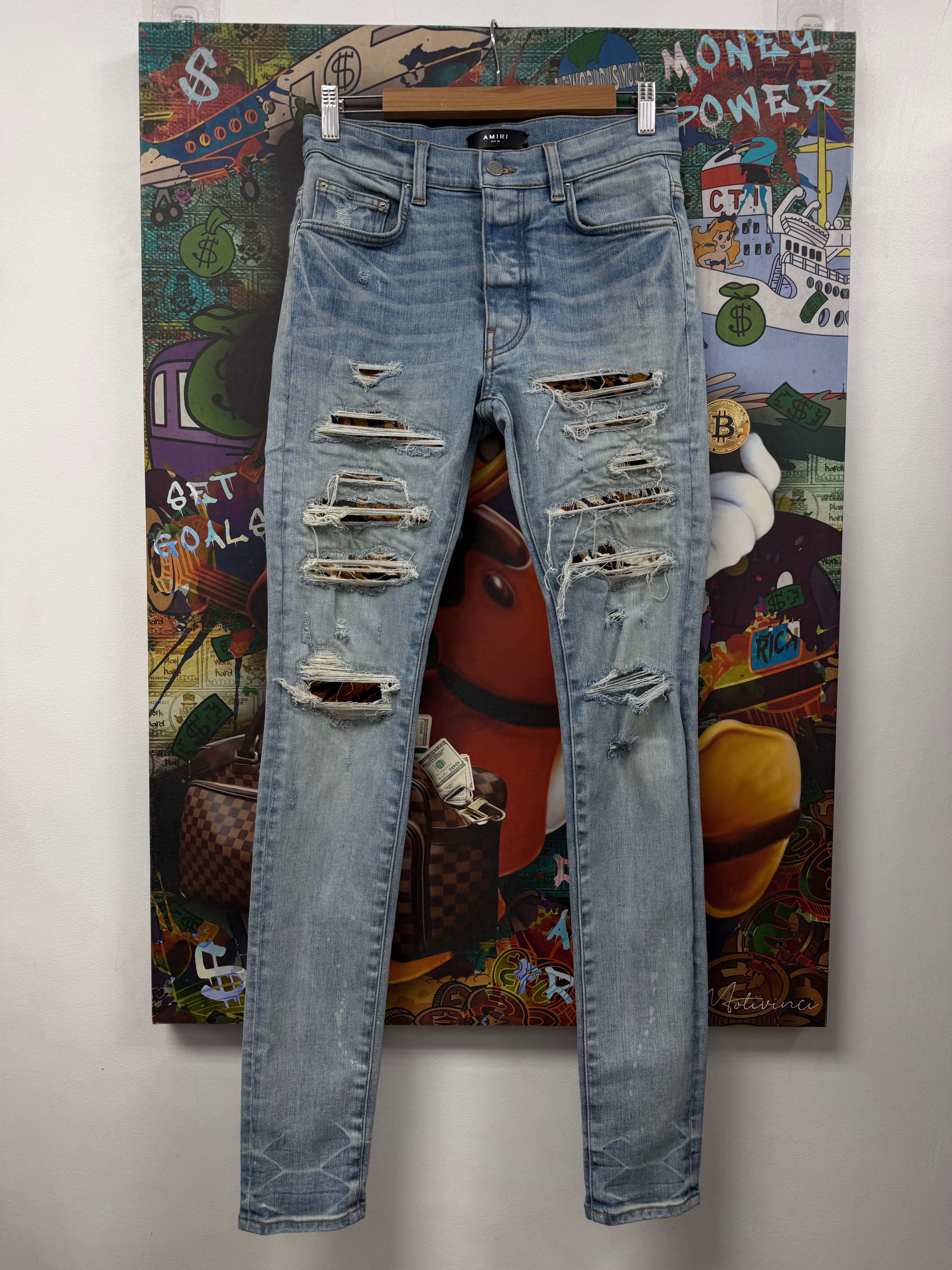 Amiri Light Wash Chinese New Year Jeans