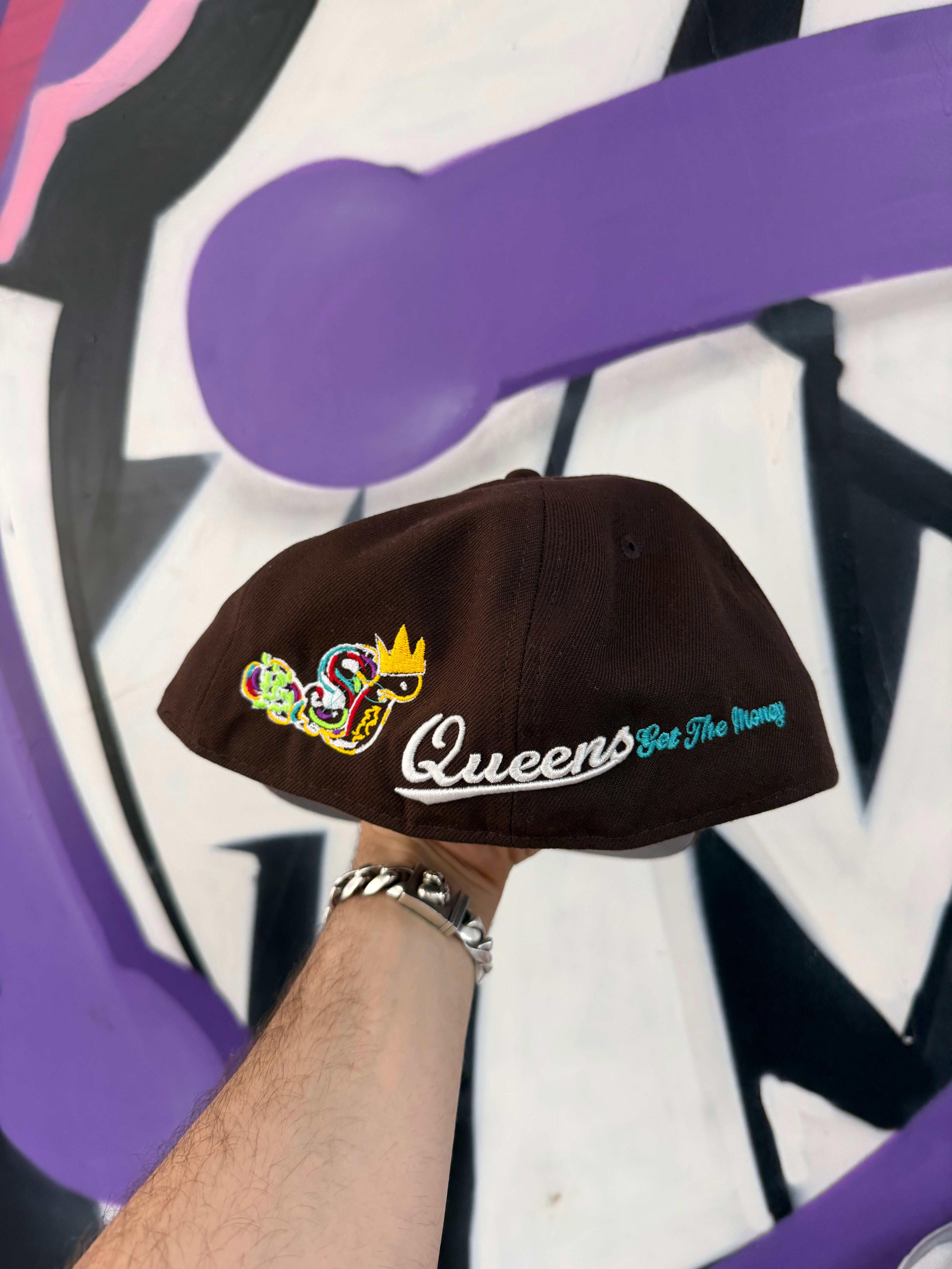 Slow Bucks Brown Queens Fitted Hat