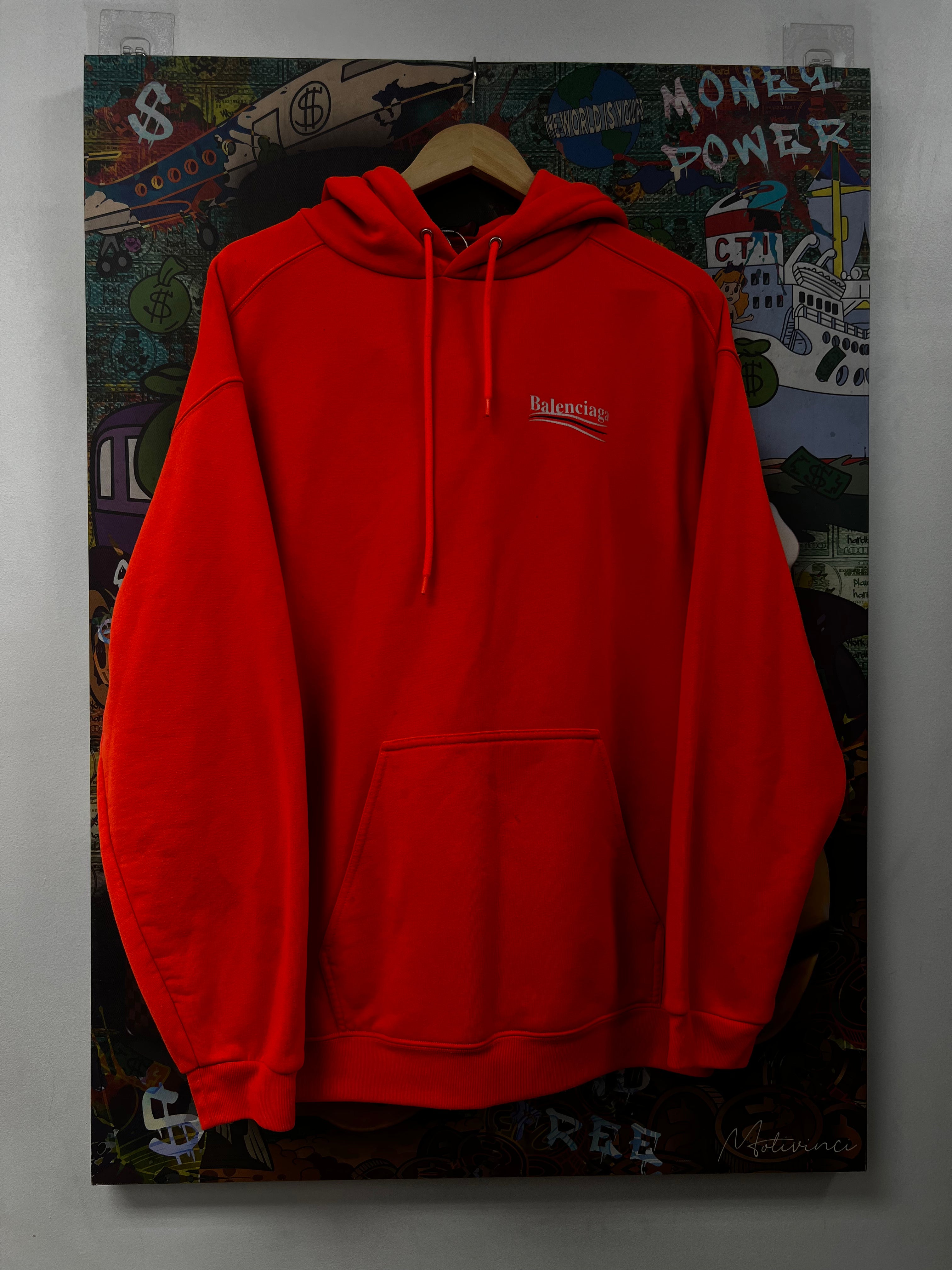 Balenciaga Orange Campaign Logo Hoodie
