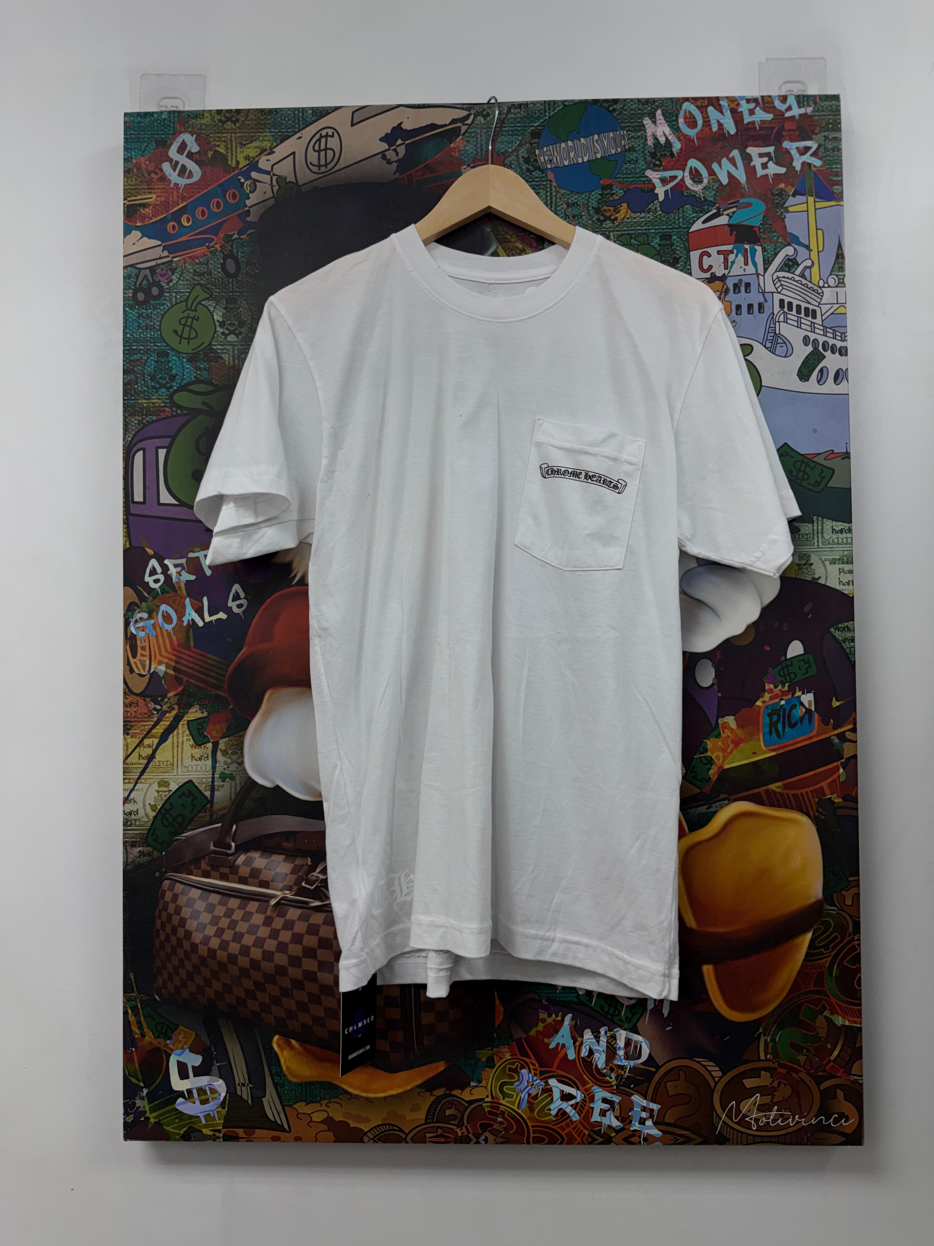 Chrome  Hearts White USA Shouler Tee