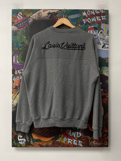 LV Grey Pharell Crewneck  Used