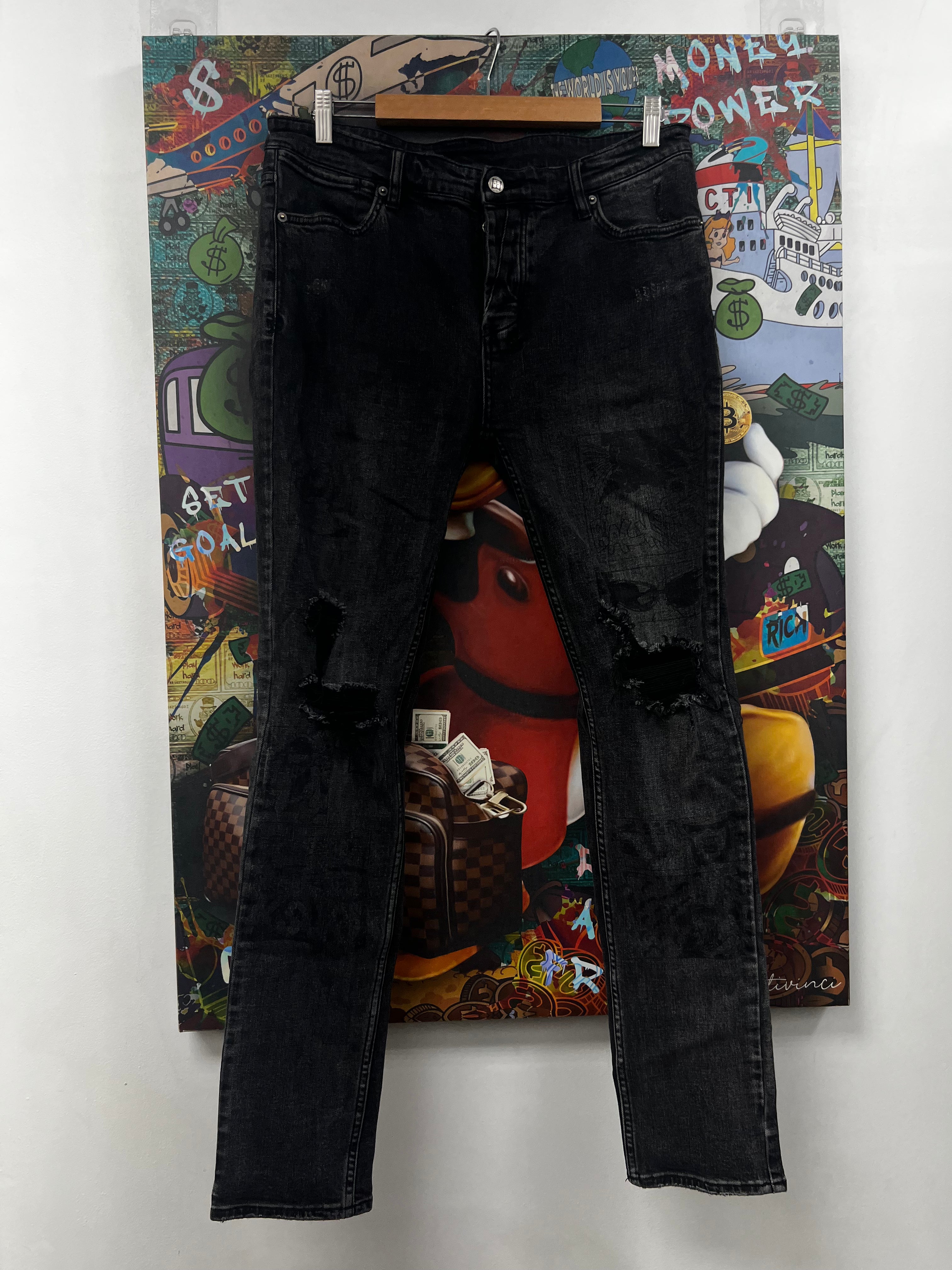 Ksubi Grey Wash Comic Book Jeans