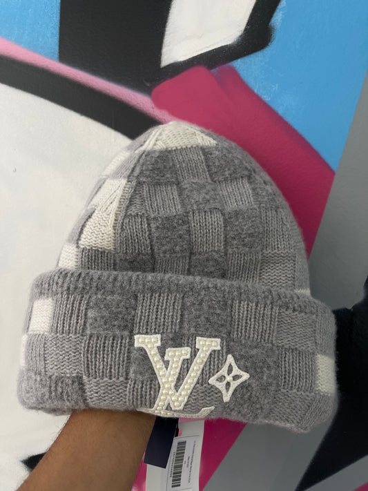 LV Reversible Damoflage Beanie New