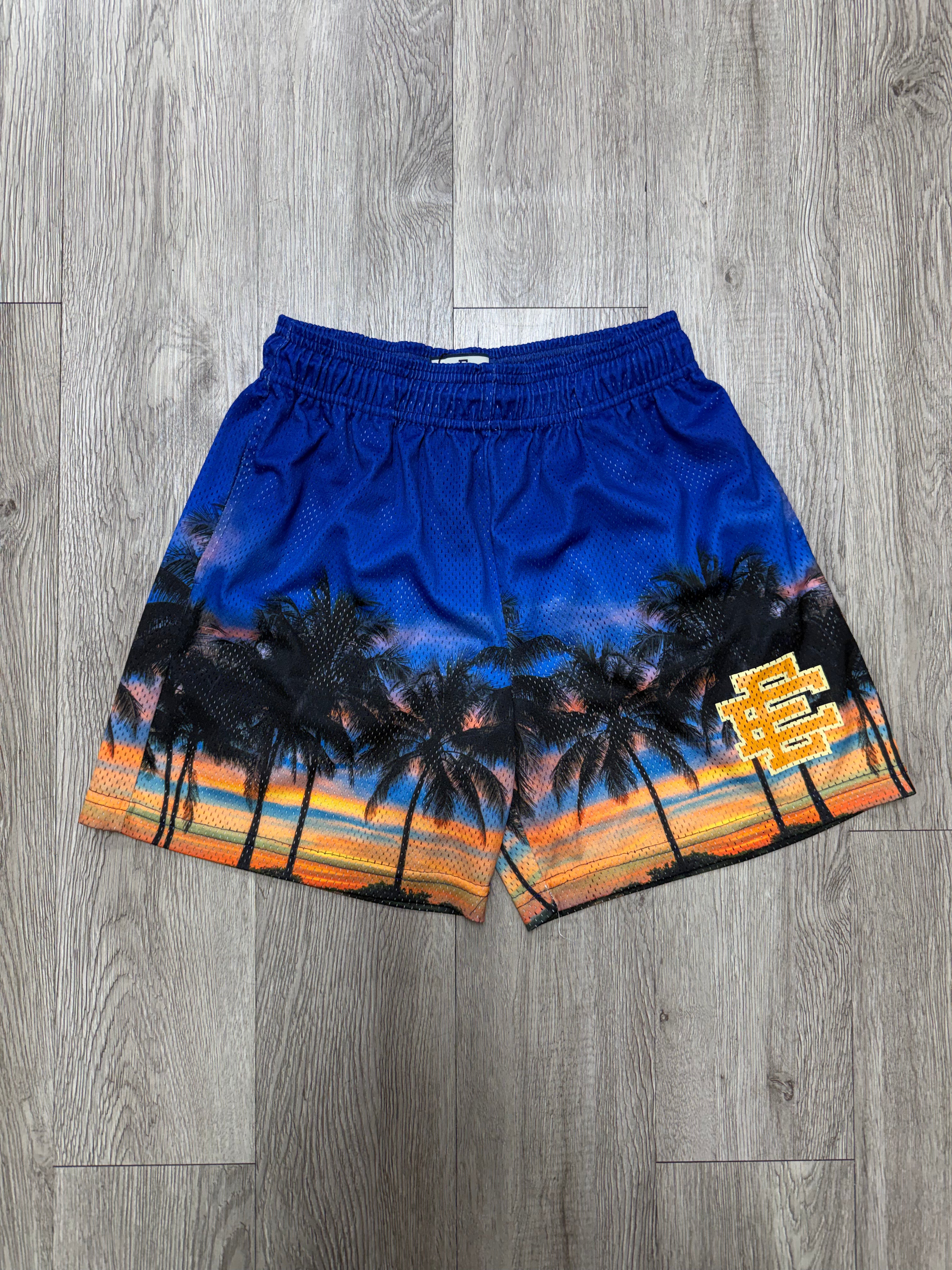Eric Emanuel Blue Sunset Palm Tree Shorts