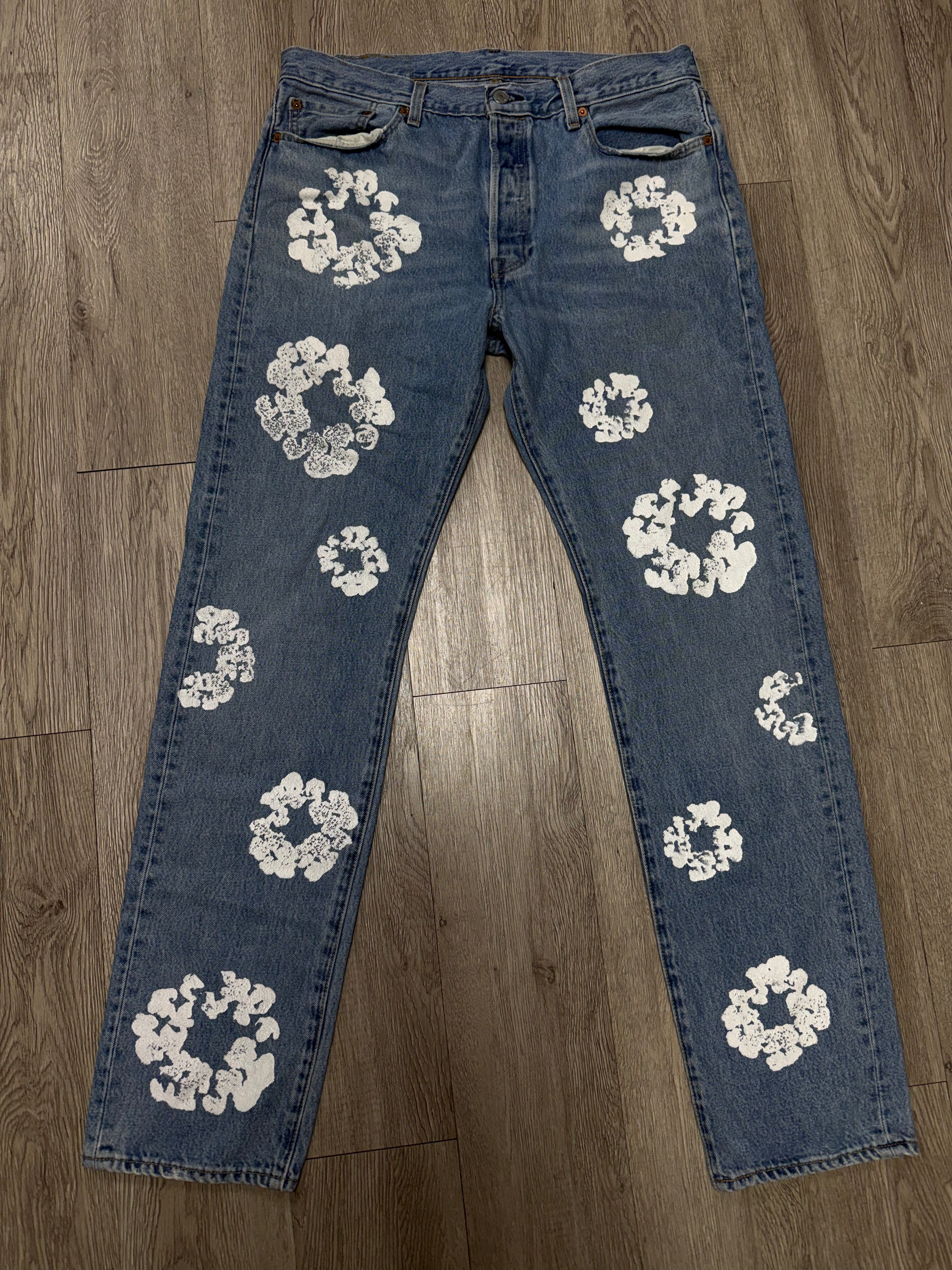 Denim Tears Light Wash Wreath Jeans