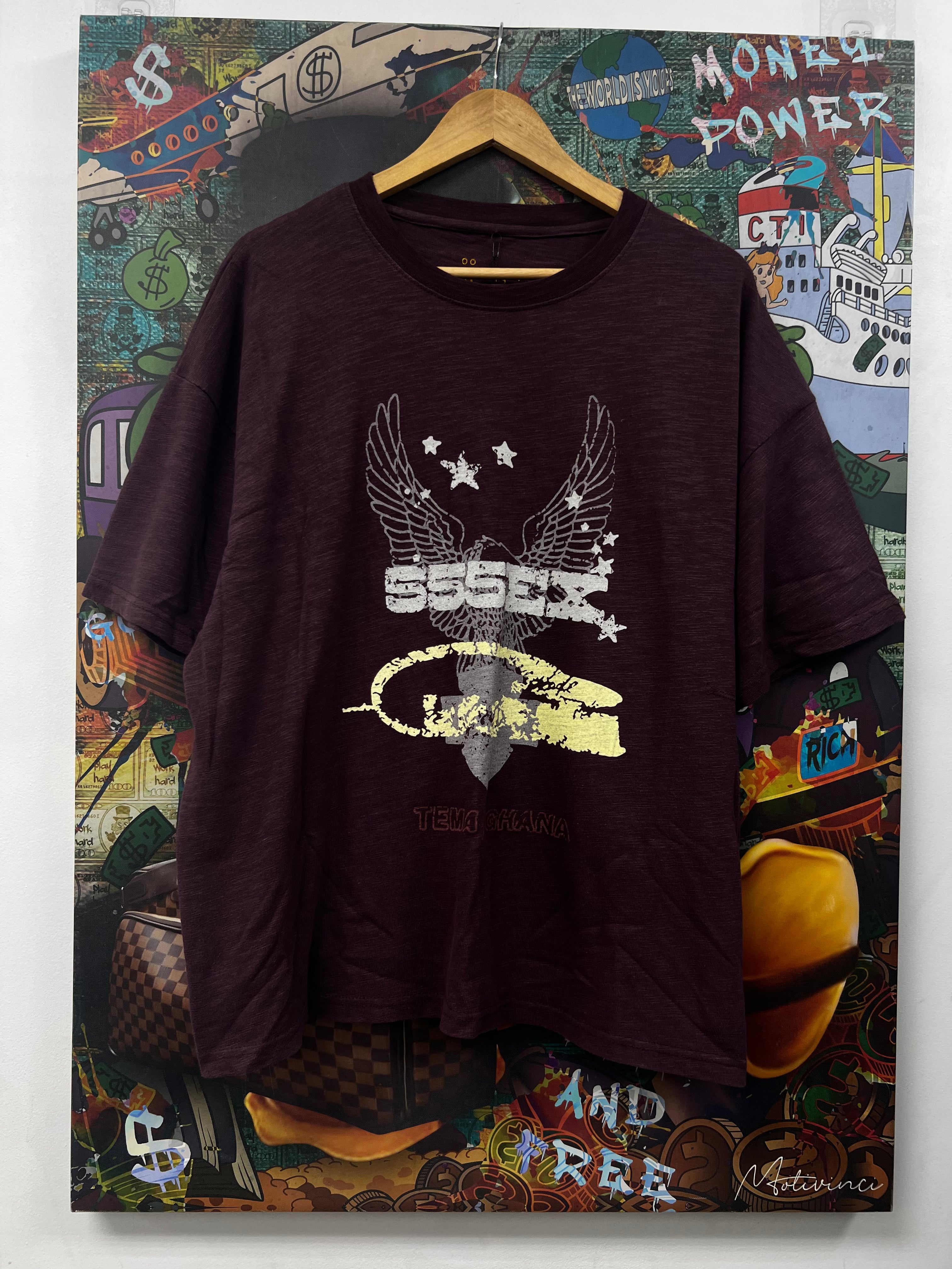 Sp5der Burgundy Wing Logo Tee