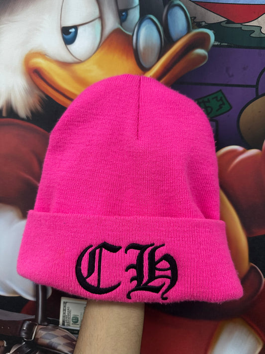Chrome Hearts Pink CH Beanie Used OS N/A