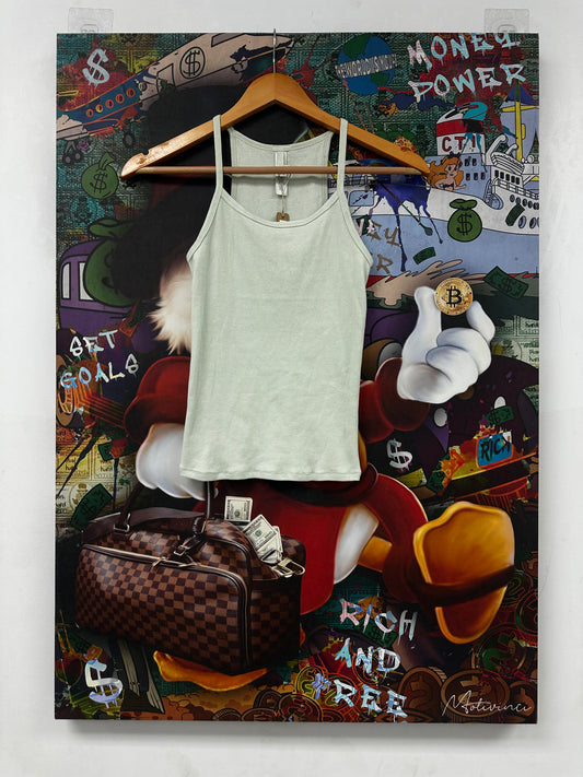 SKIMS Cotton Rib Scoop Long Tank Mint New Small With Tags