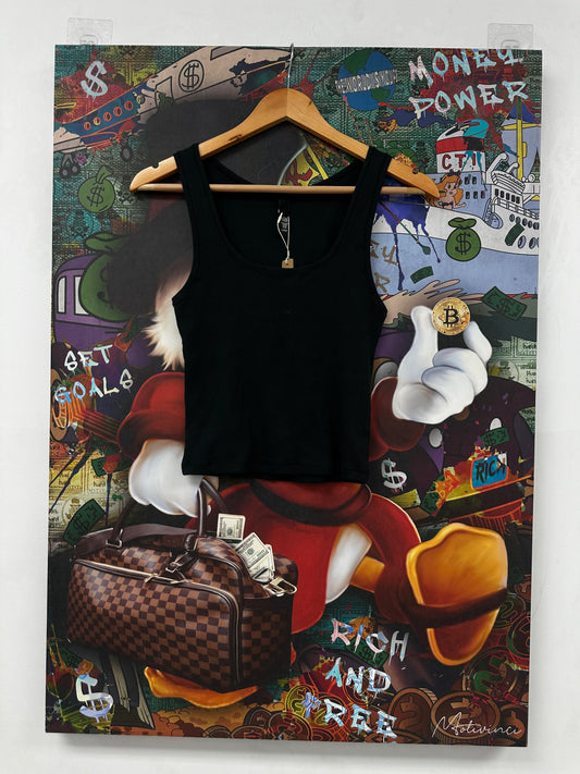 SKIMS Cotton Rib Tank Black New Large With Tags