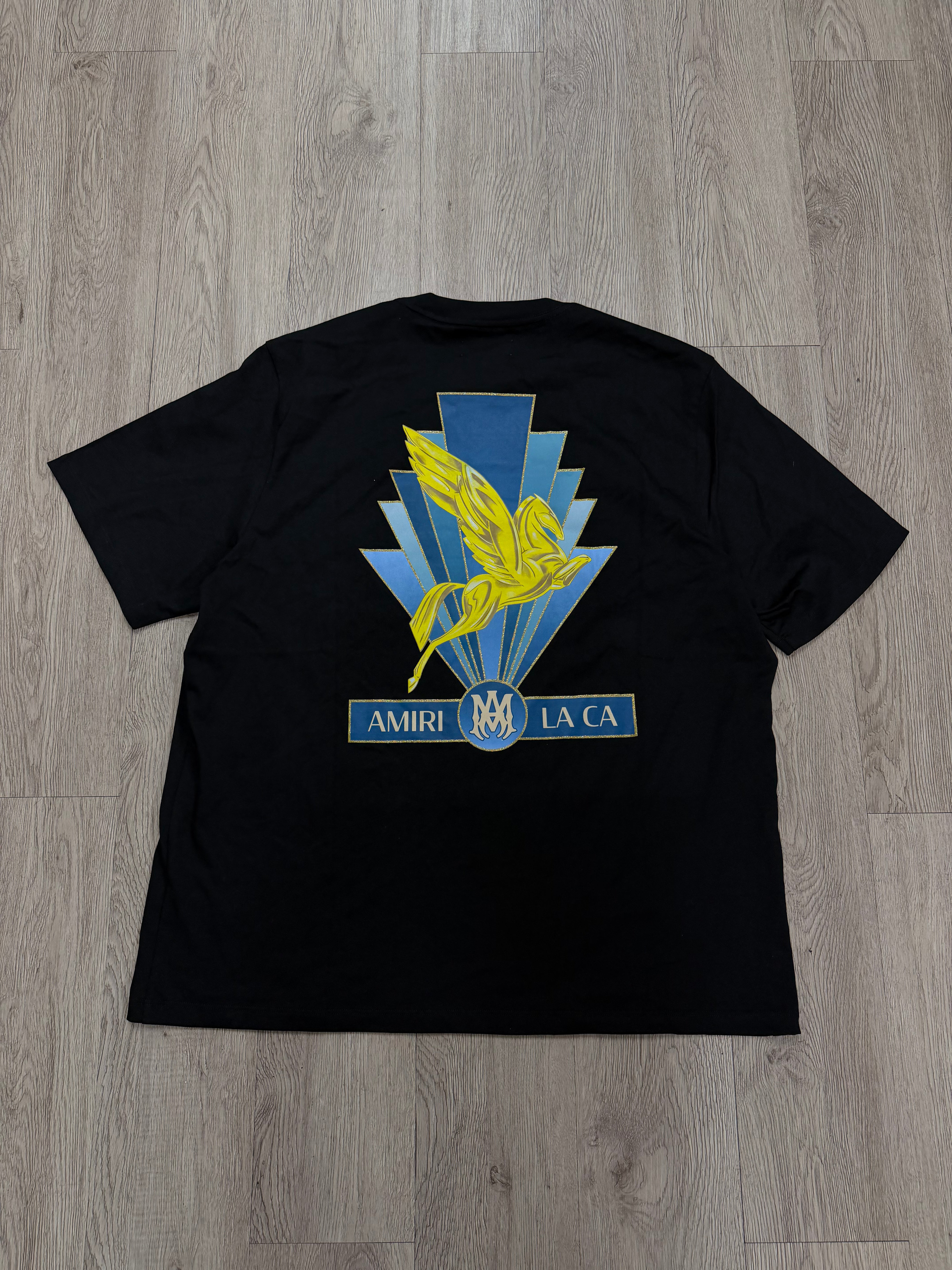 Amiri Black Pegasus La Ca Tee