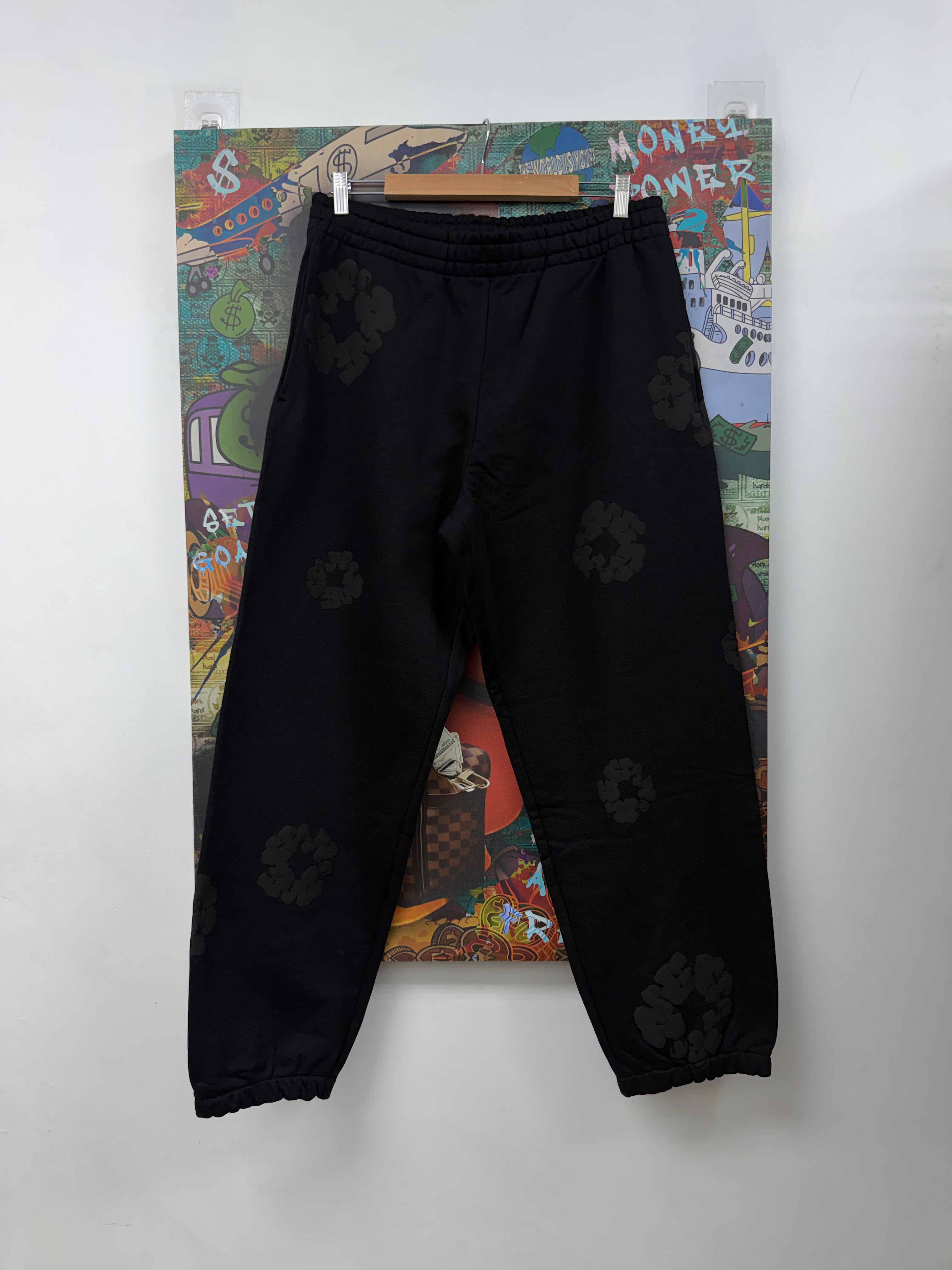 Denim Tears Black Mono Wreath Sweats
