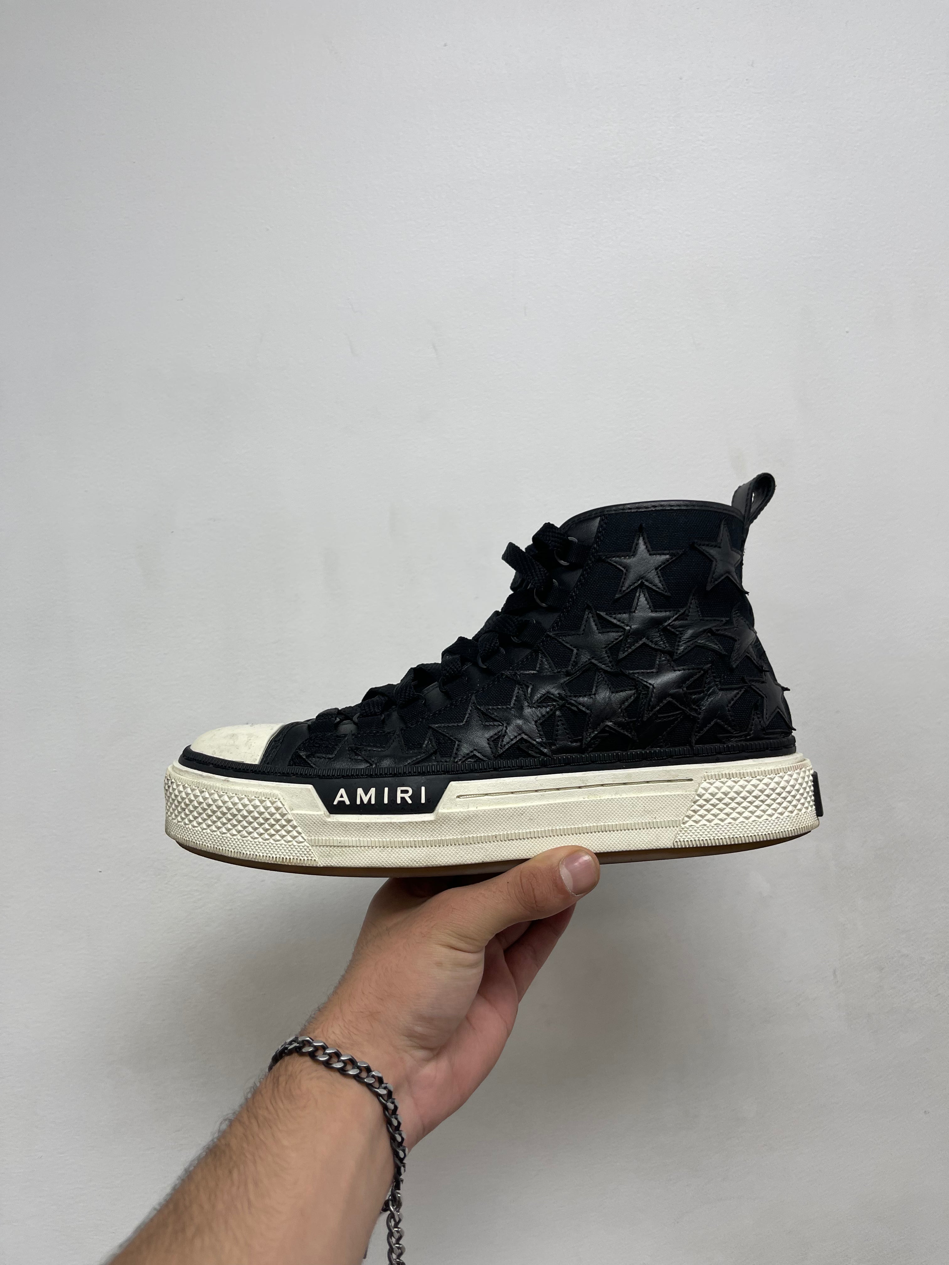 Amiri Black Stars Court High Sneakers