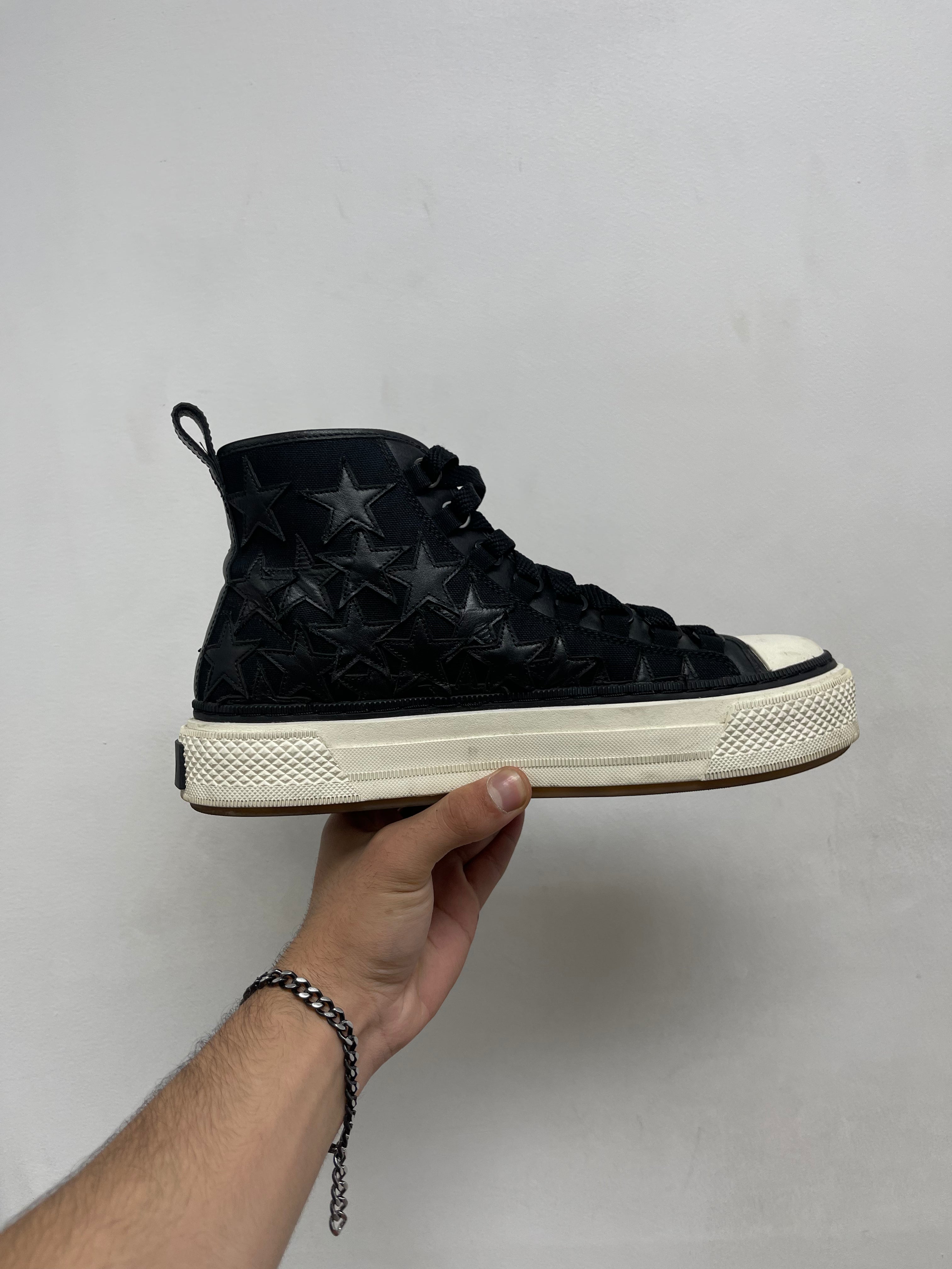 Amiri Black Stars Court High Sneakers