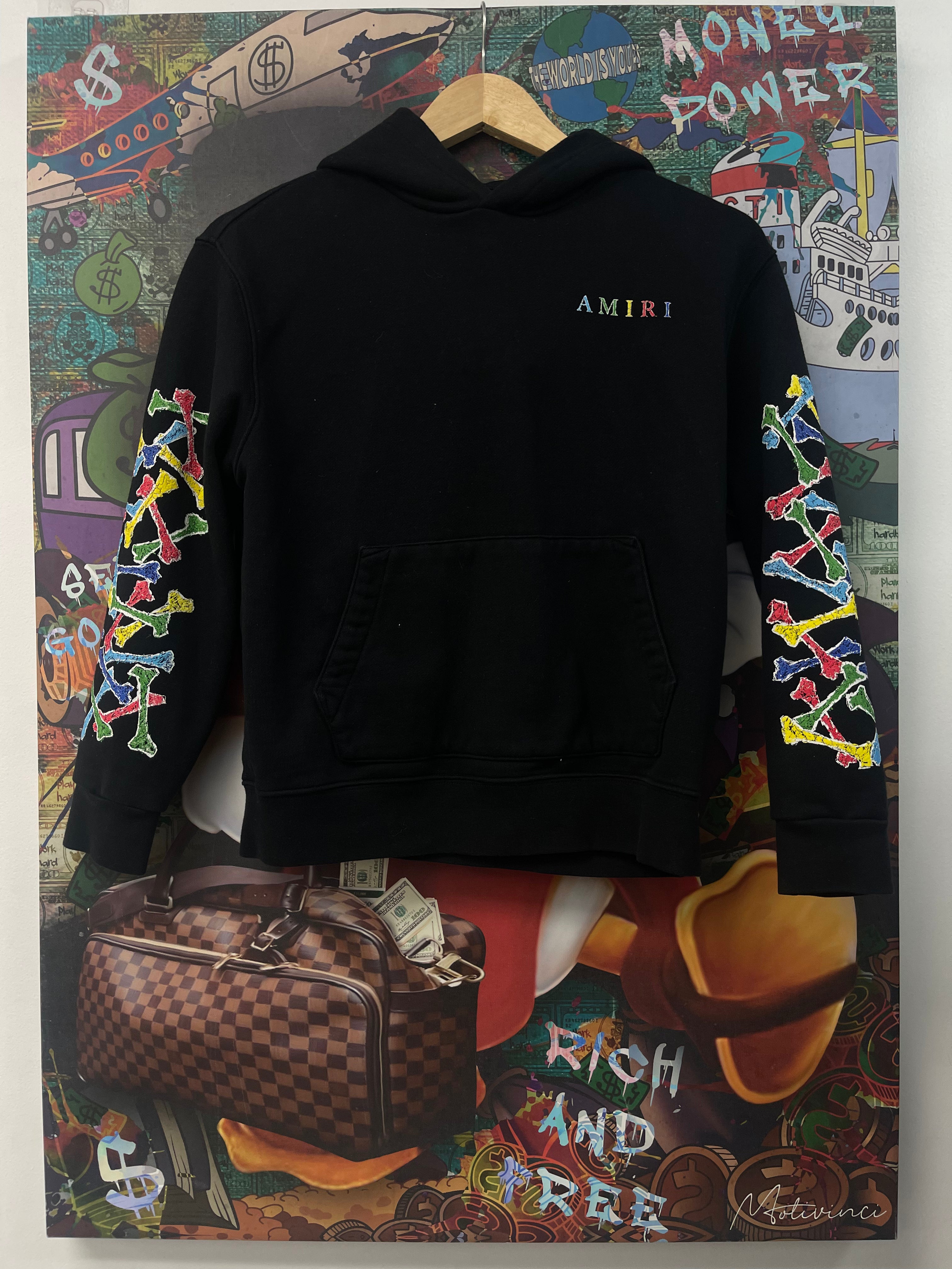 Amiri Black Multi Crayon Hoodie
