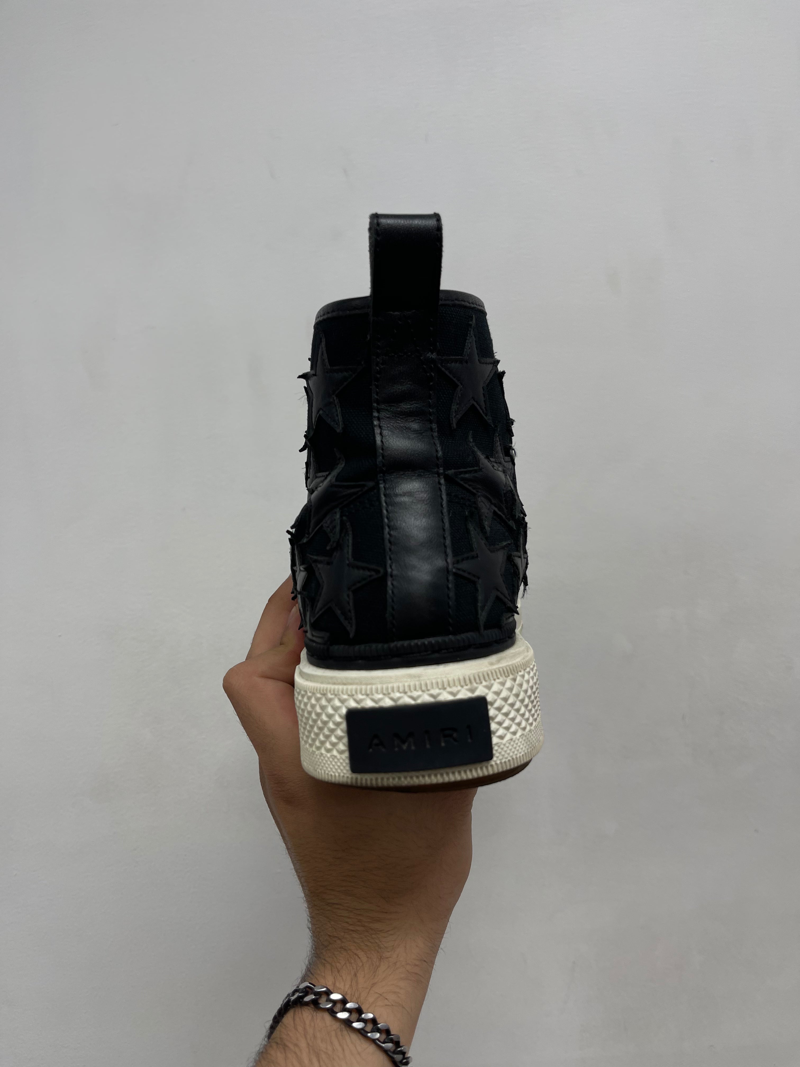 Amiri Black Stars Court High Sneakers