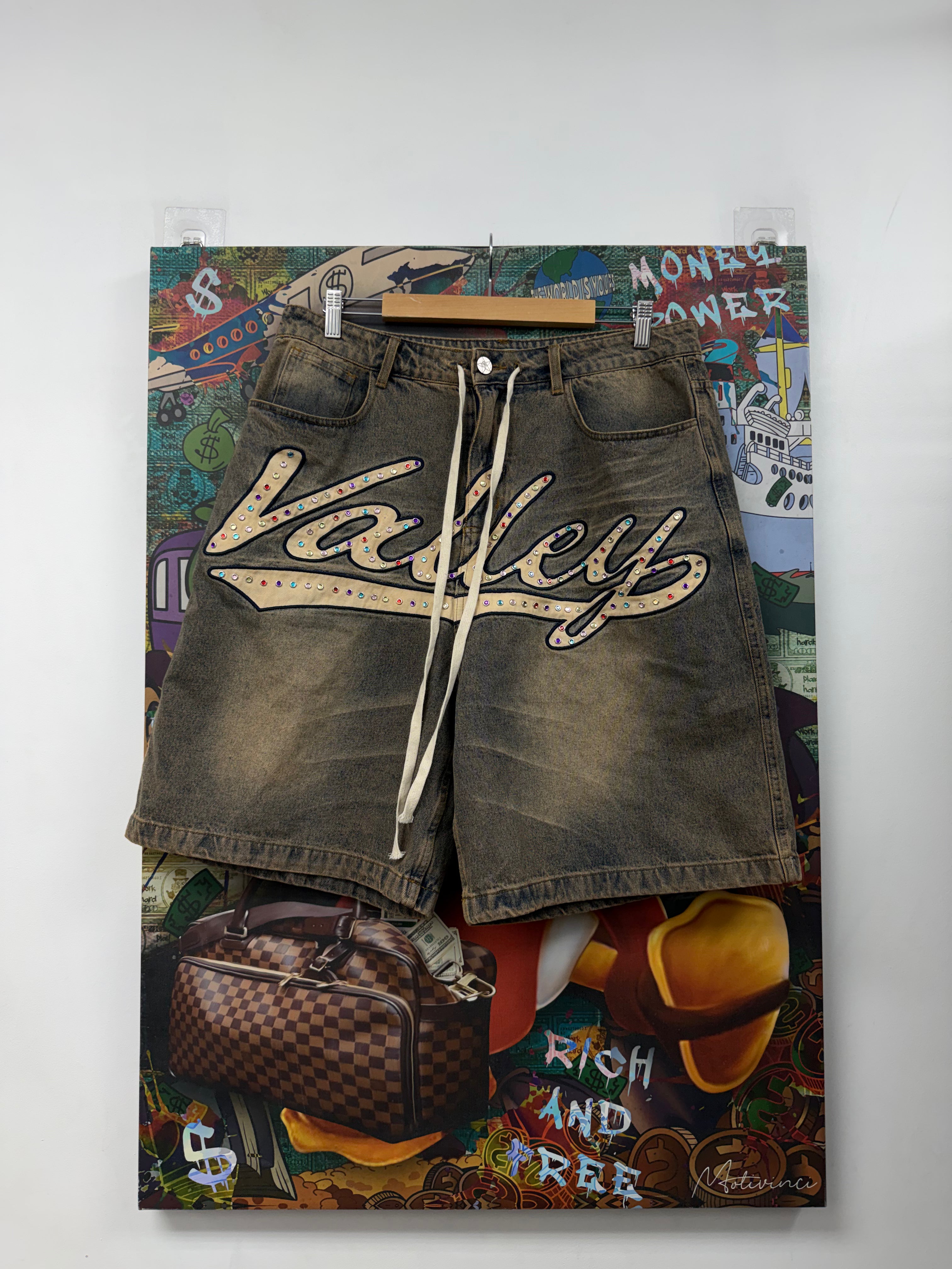 Vale Mid Wash Skittles Jean Shorts