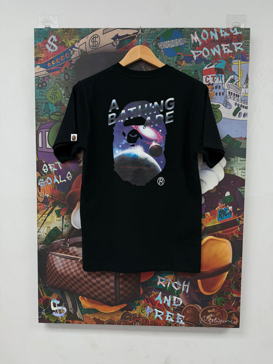 BAPE Galaxy Tee Black Like New Small