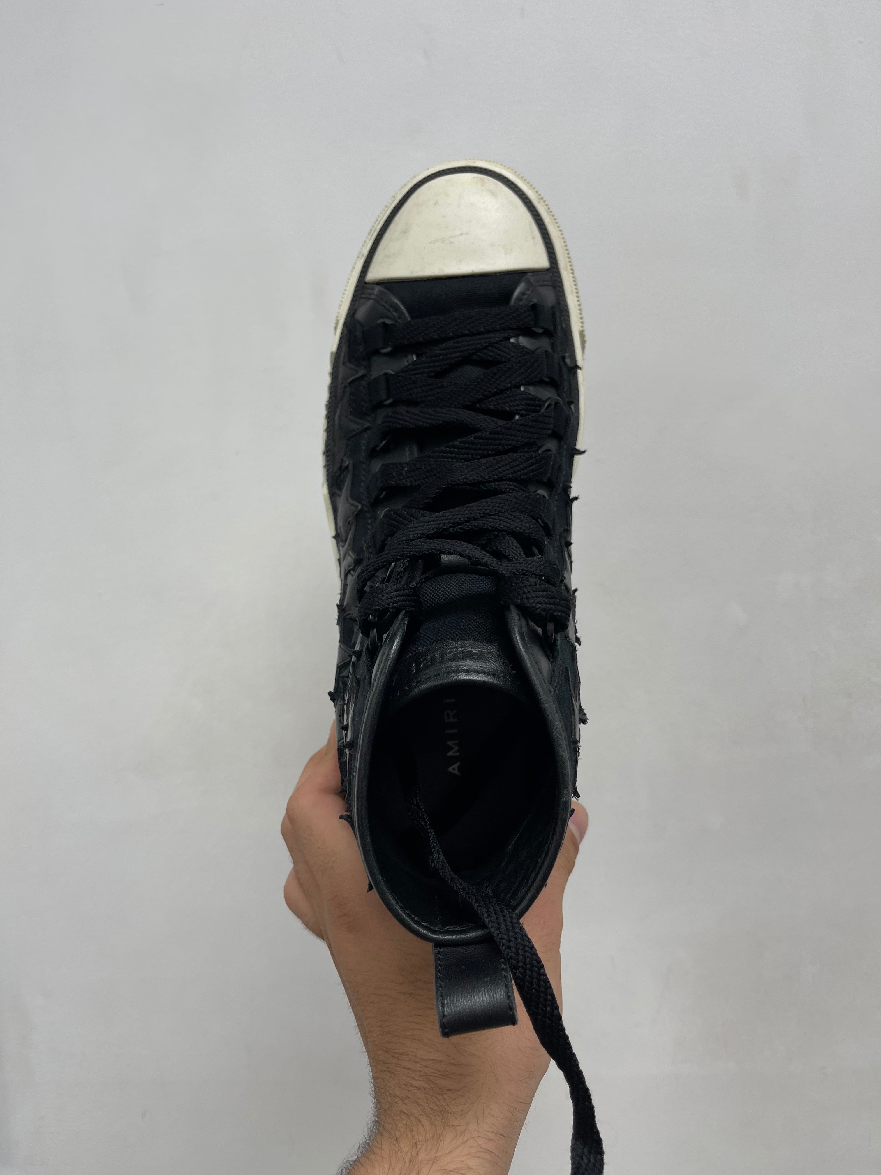 Amiri Black Stars Court High Sneakers