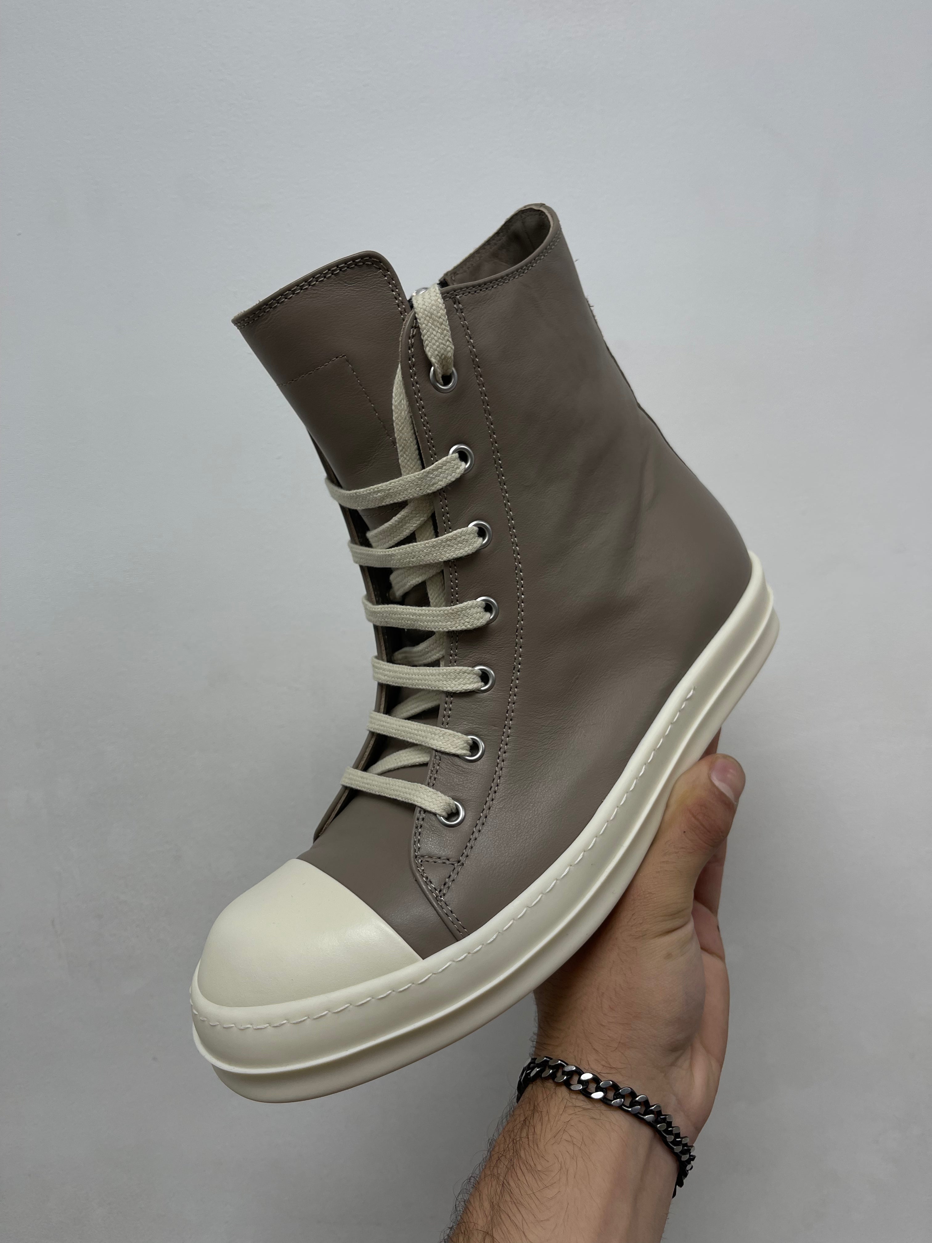 Rick Owens Flesh & Milk 'Mainline' Ramone High Sneakers