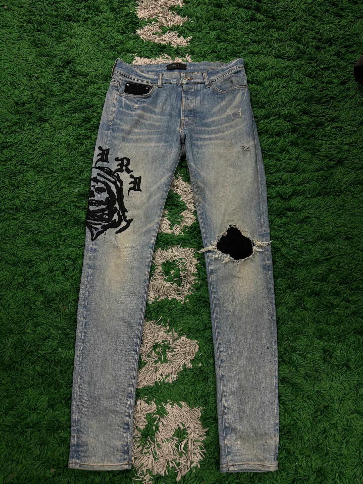 Amiri Jeans Light Wash Wes Lang Used 31