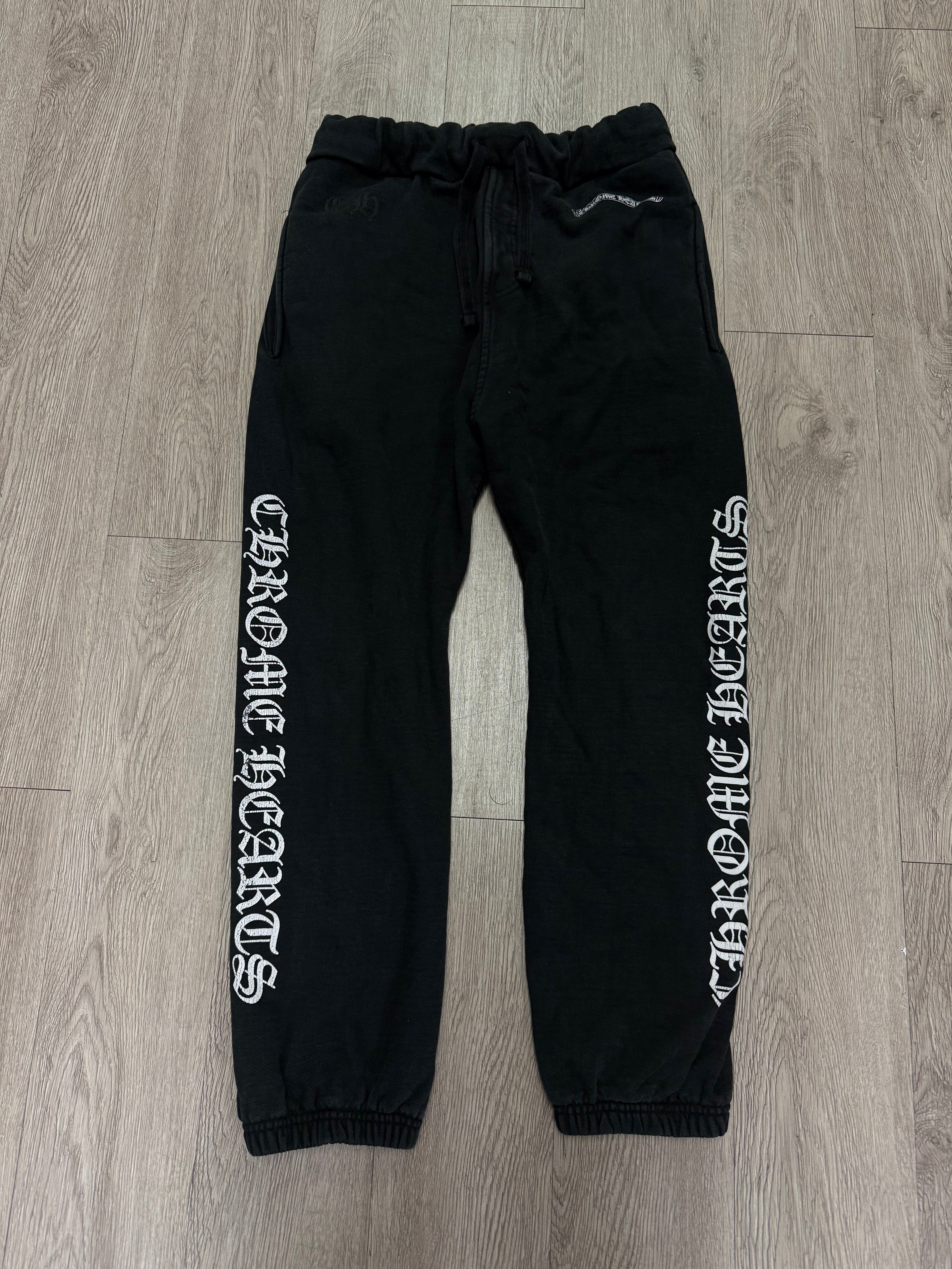 Chrome Hearts Black Scroll Logo Sweats