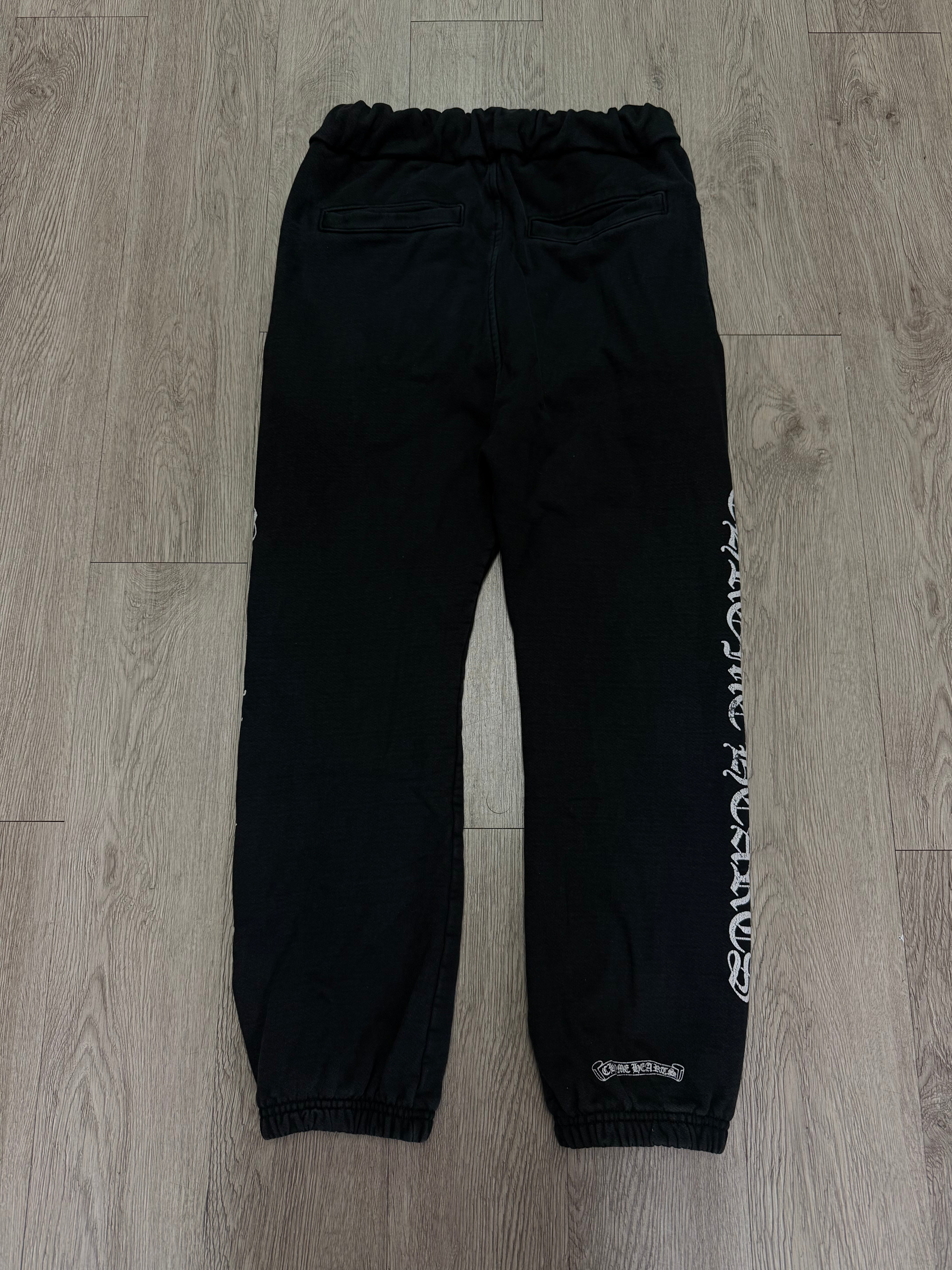 Chrome Hearts Black Scroll Logo Sweats