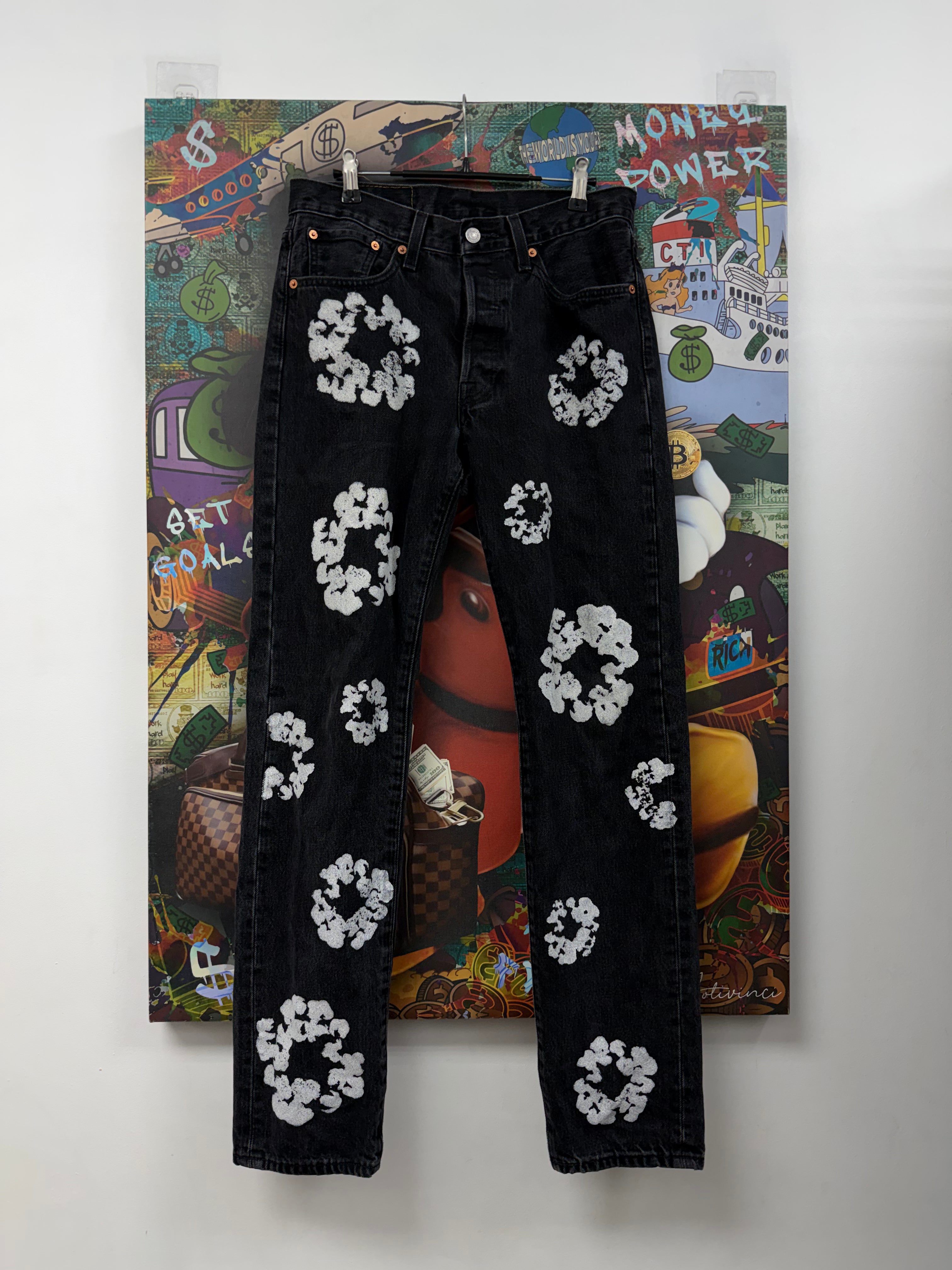 Denim Tears Black Wash Wreath Jeans