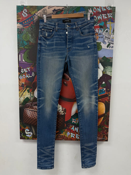 Amiri Plain Thrasher Light Wash Used 31