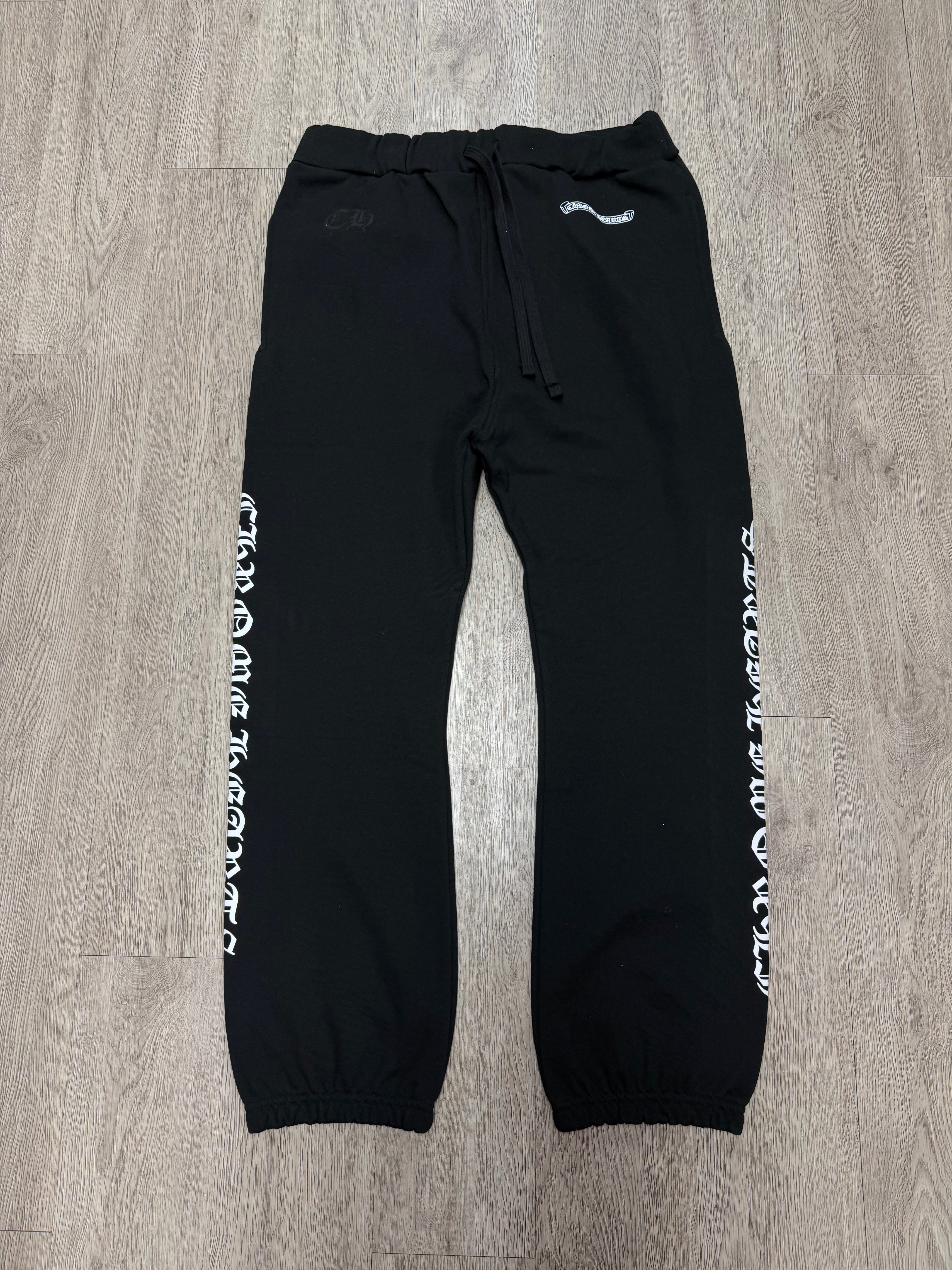 Chrome Hearts Black Scroll Logo Sweats