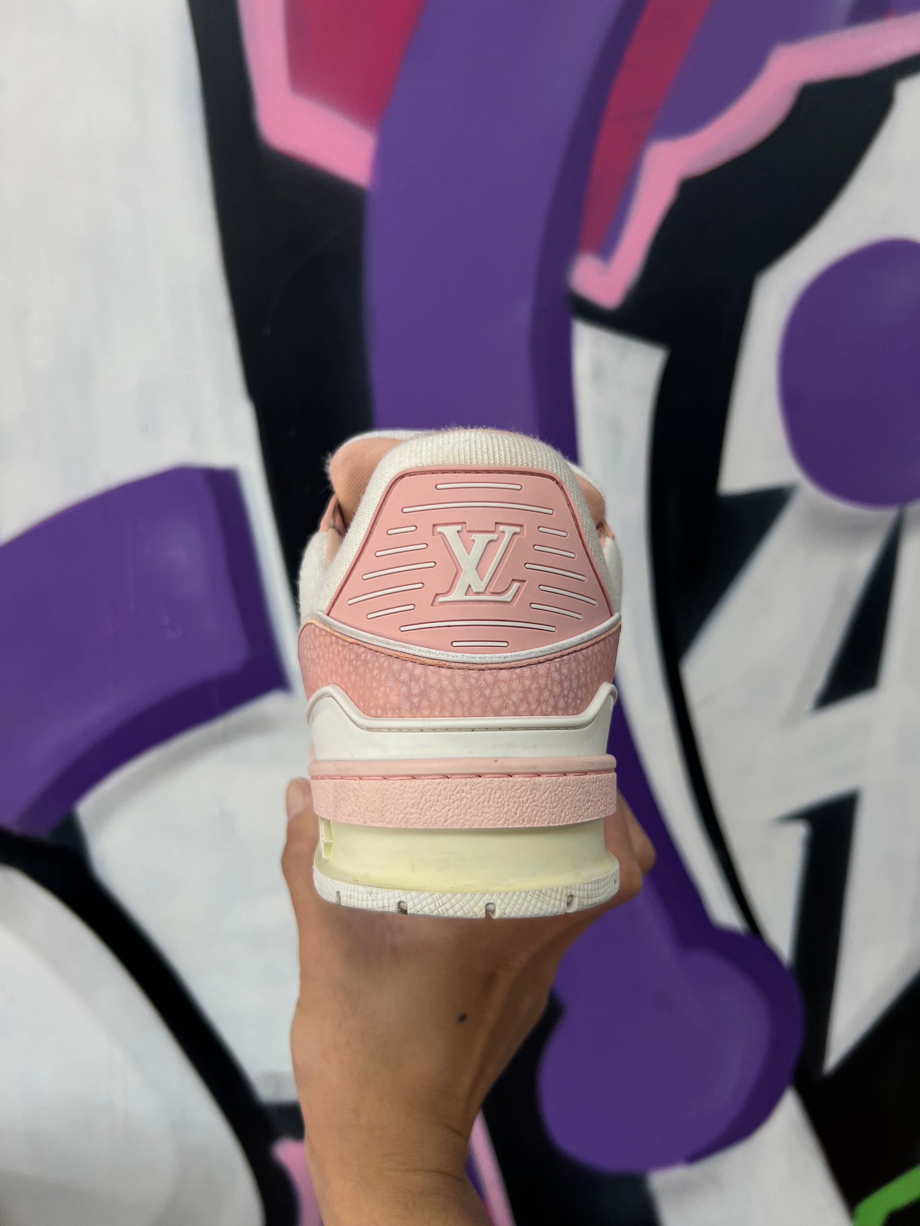 Louis Vuitton Salmon Pink Trainer Sneakers