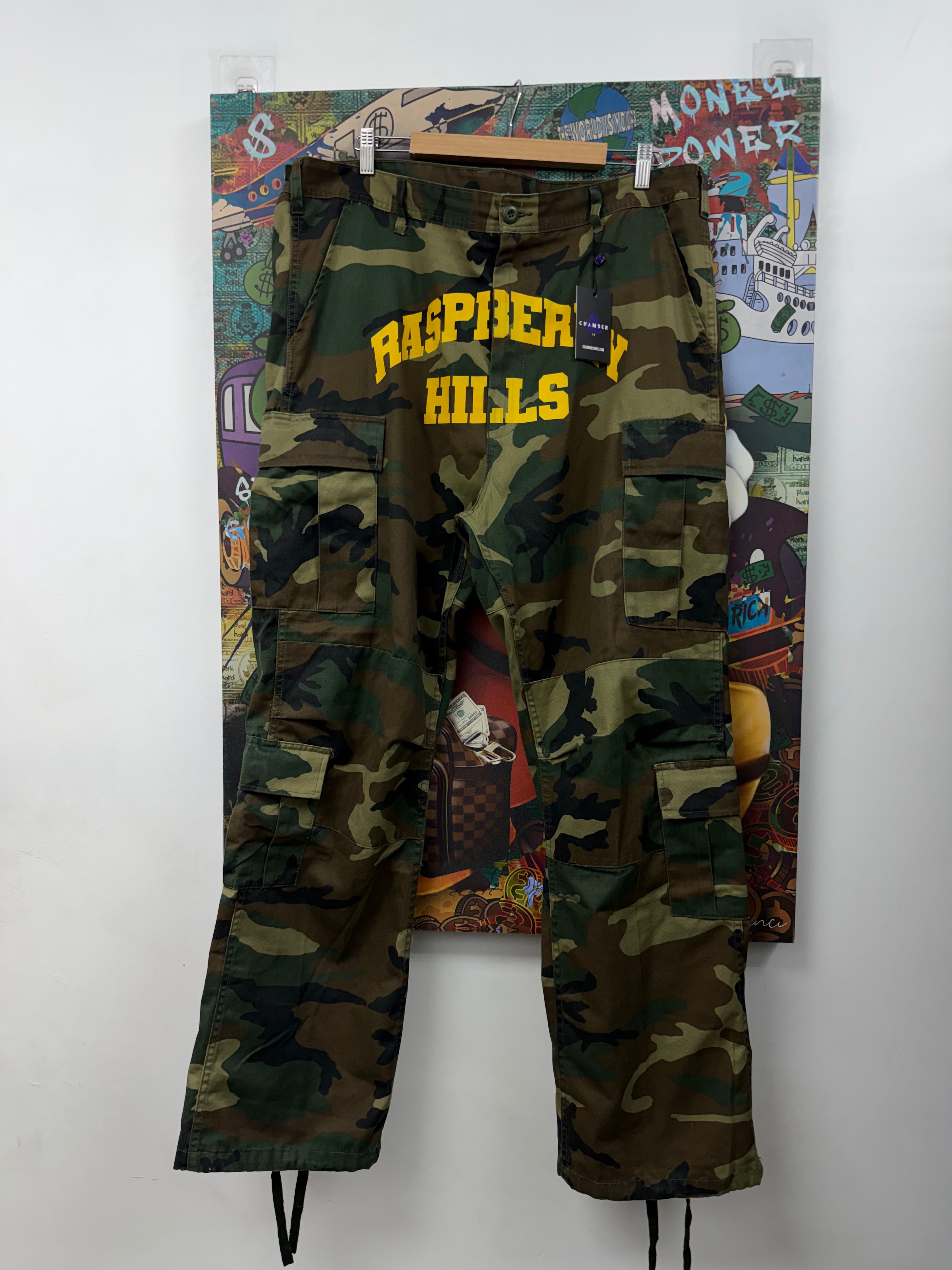 GV Gallery Camo Yellow Raspberry Hills Cargo Pants