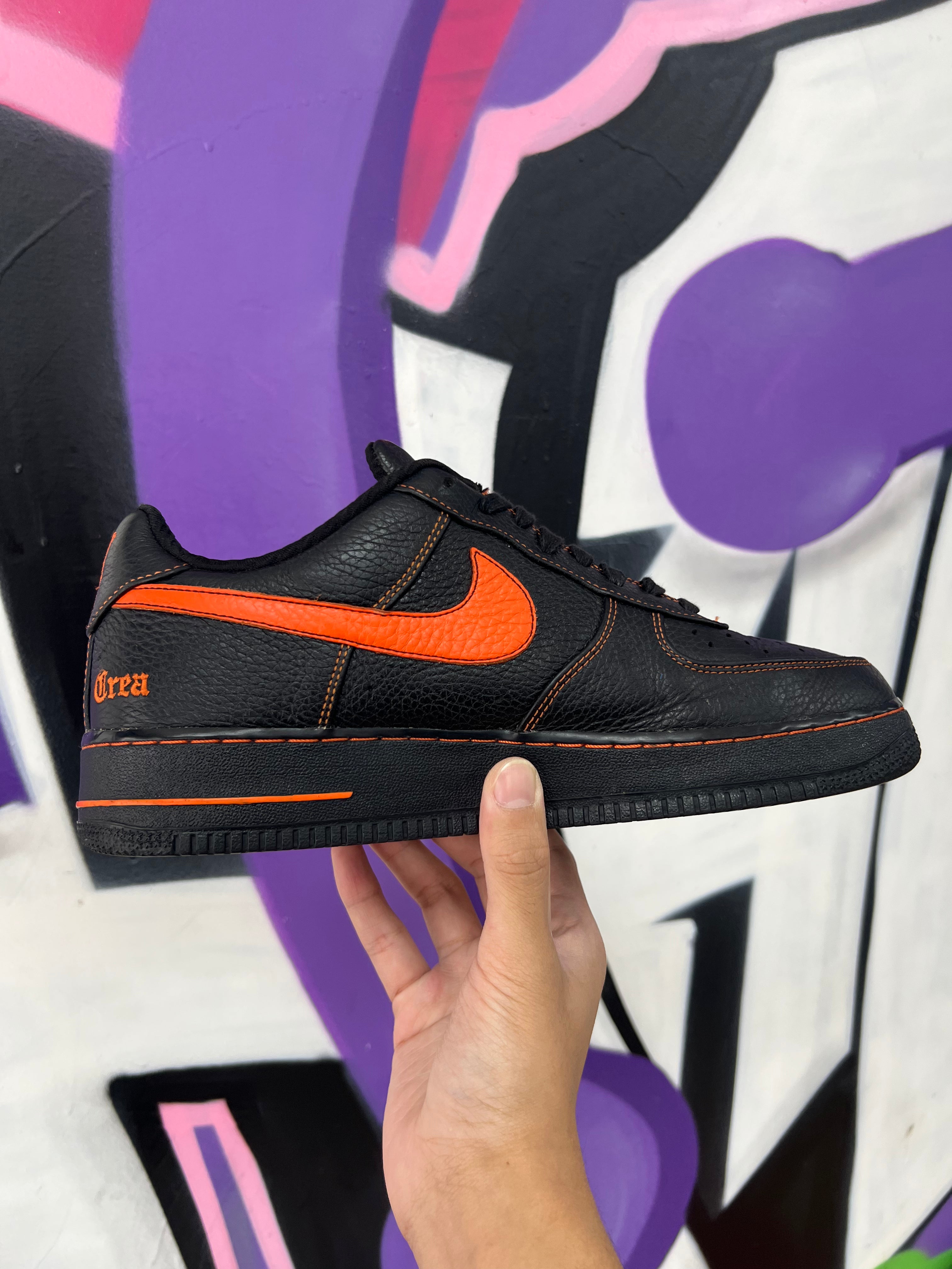 Nike x Vlone AF1 Black Orange Sneakers
