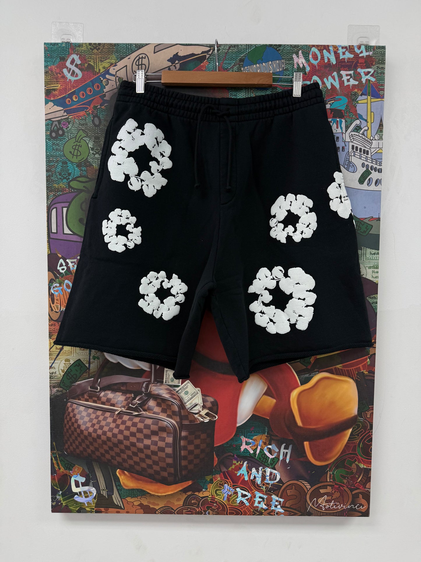 Denim Tears Shorts Cotton Wreath Black (L XL XXL) New