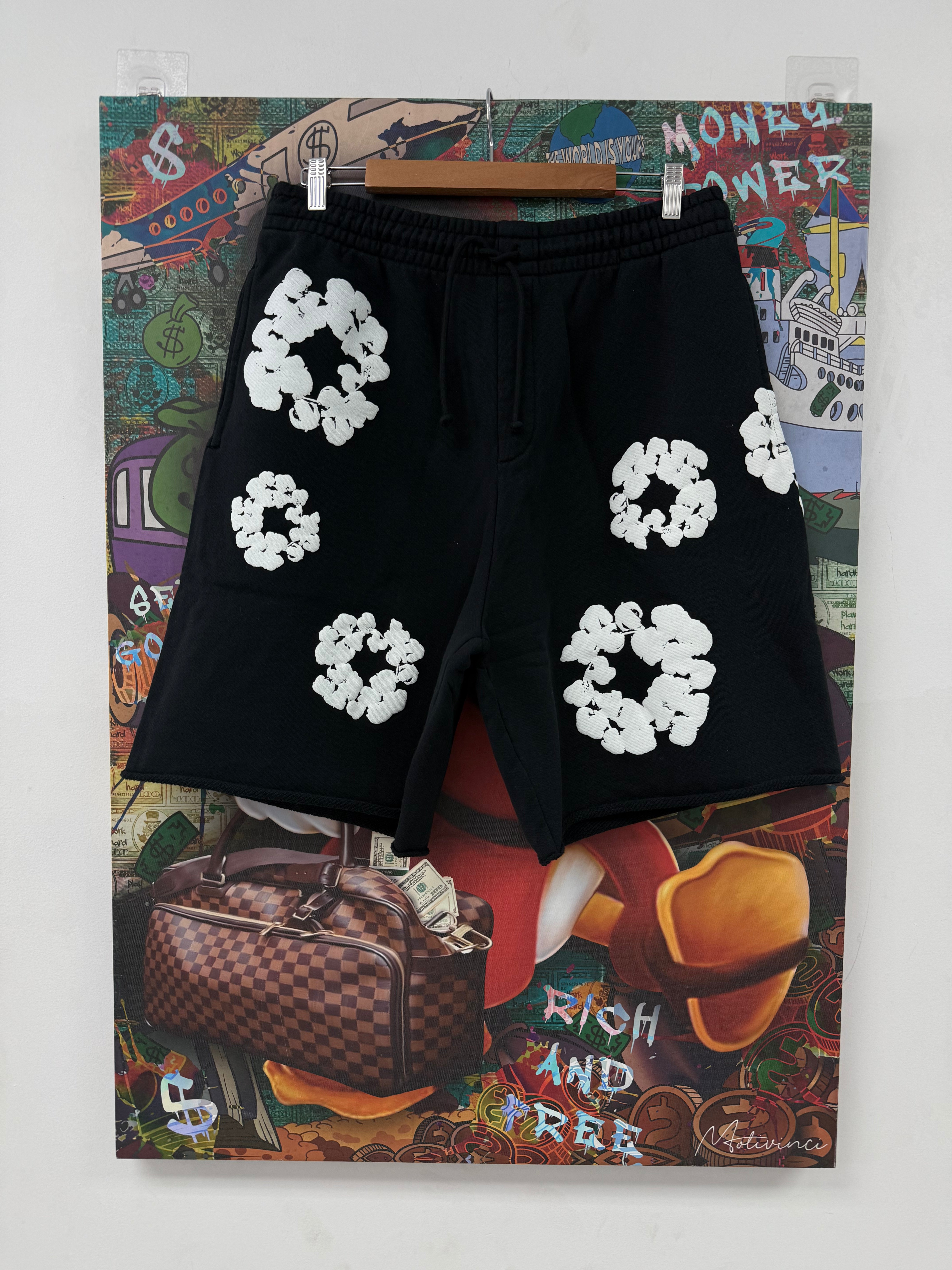 Denim Tears Shorts Cotton Wreath Black (L XL XXL) New