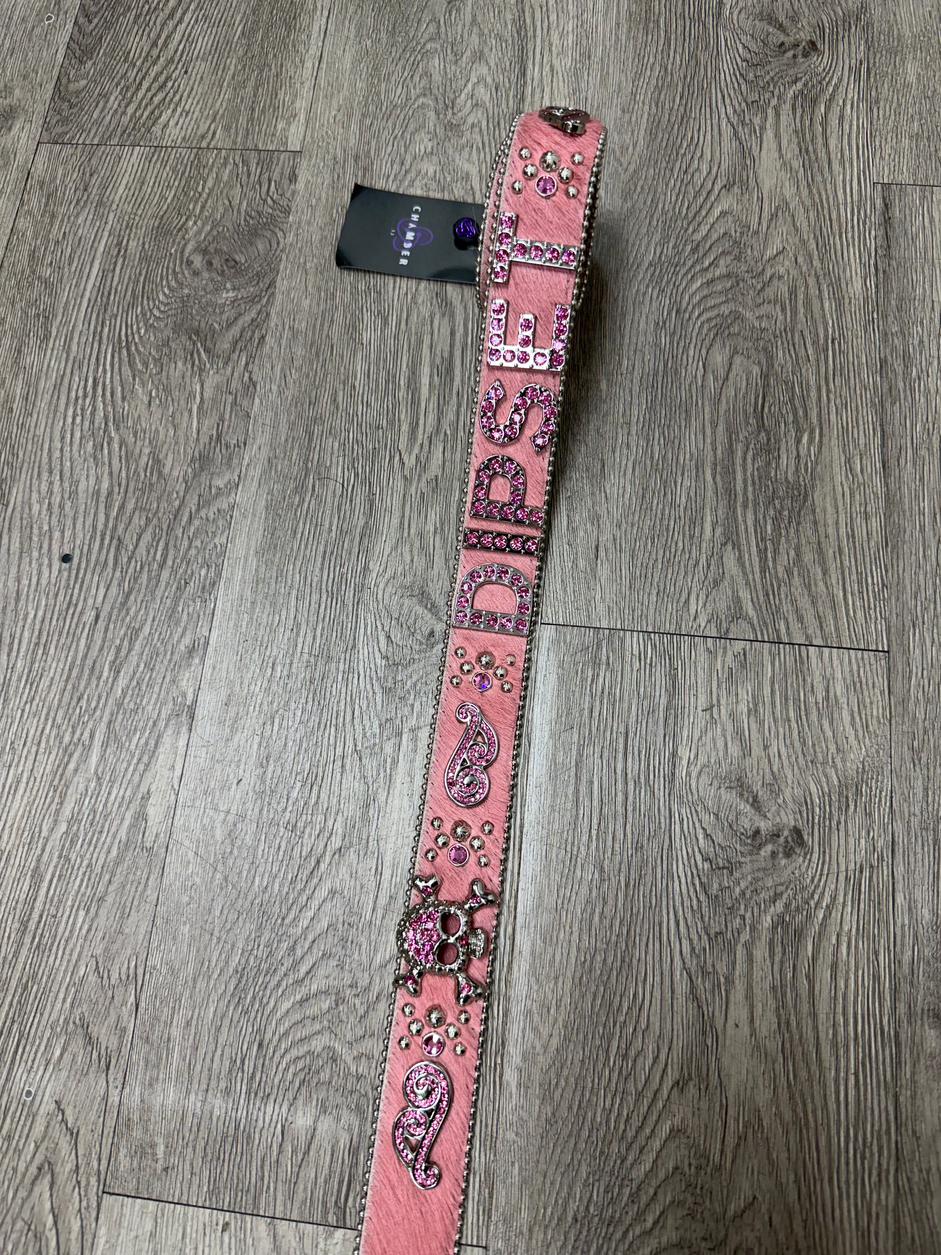 BB Simon Pink Fur Dipset Belt