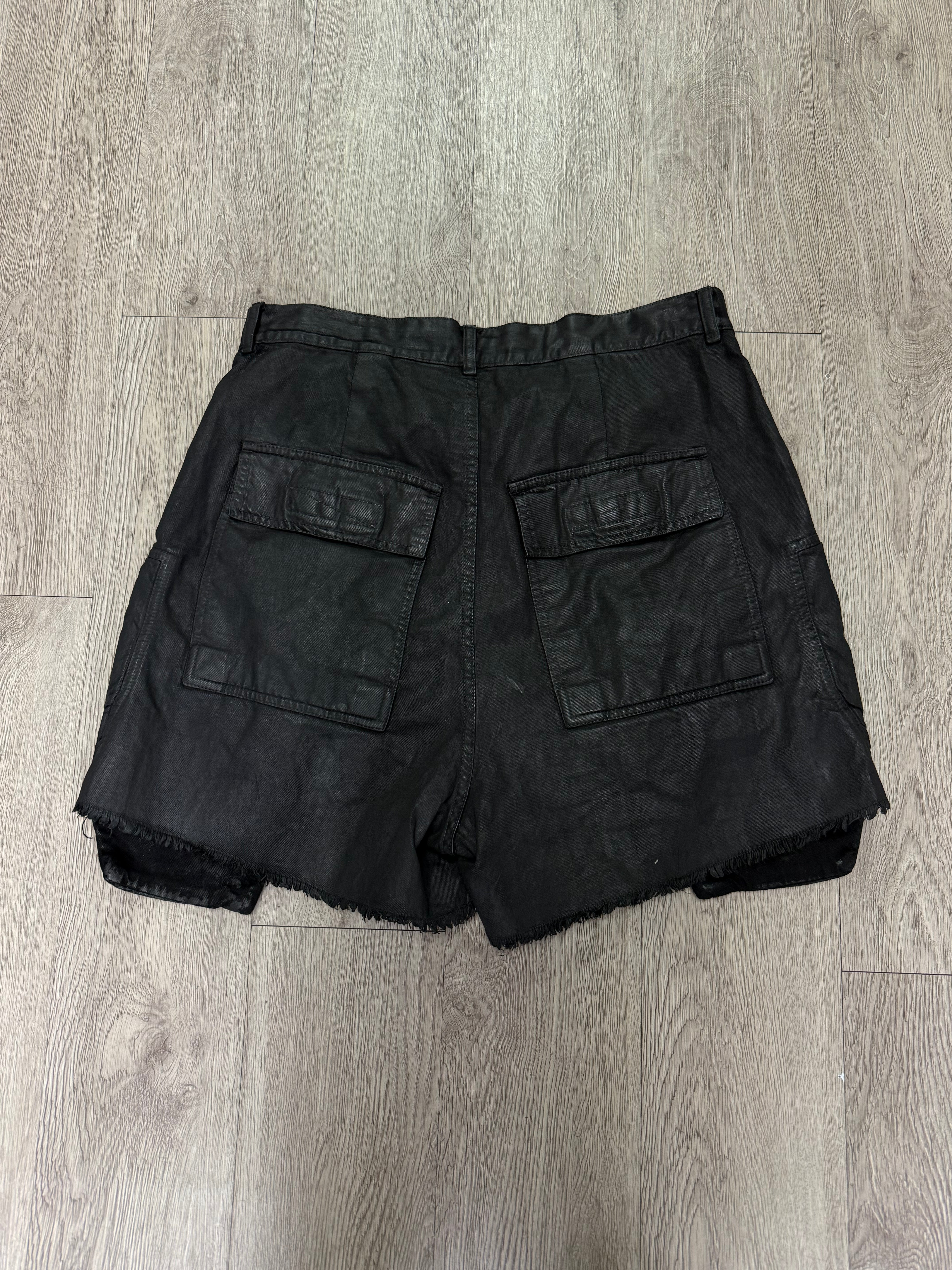 Rick Owens Black Wax Bauhaus Shorts