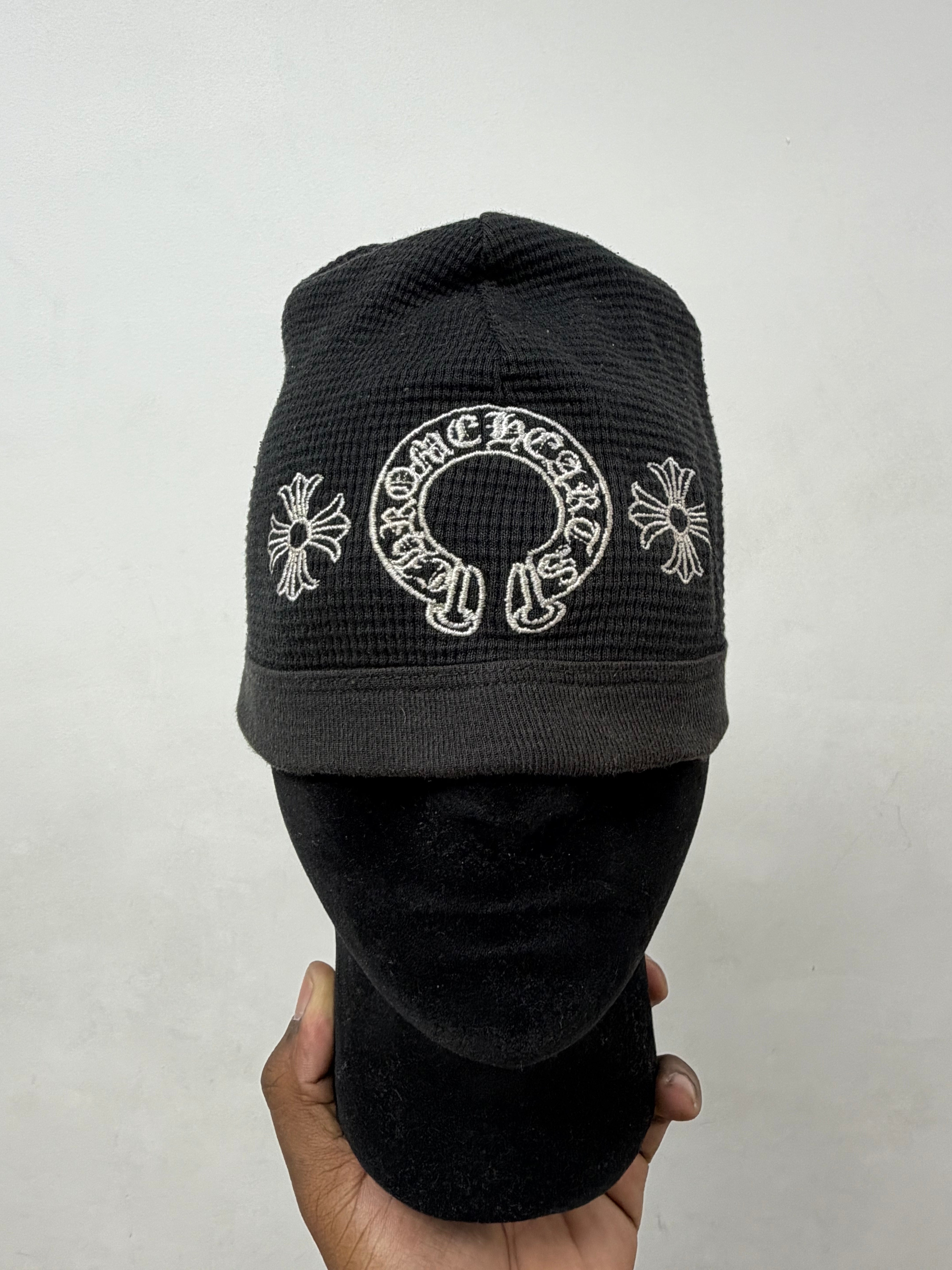 Chrome Hearts Black Horseshoe Skull Cap Beanie
