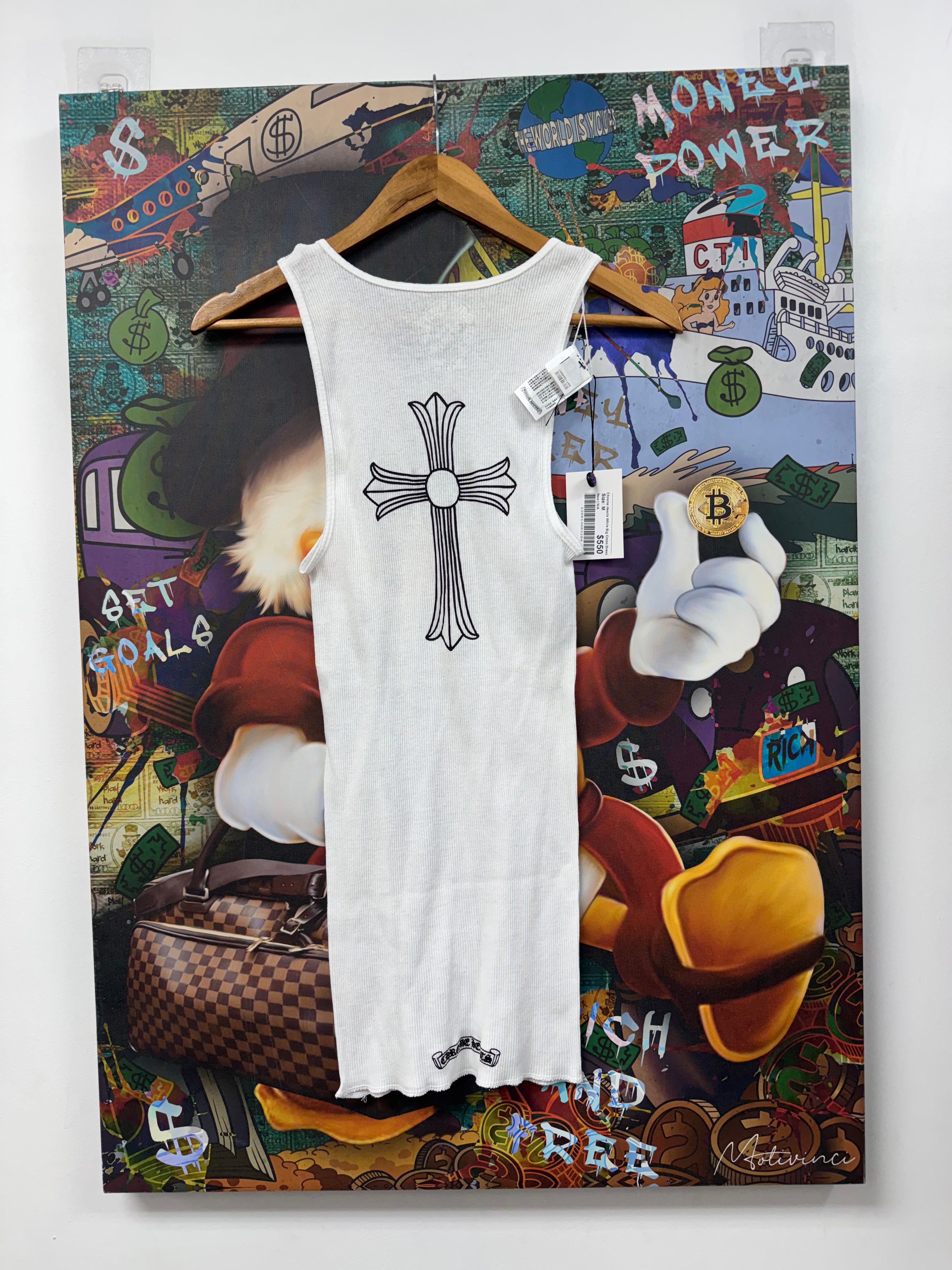 Chrome Hearts White Big Cross Dress