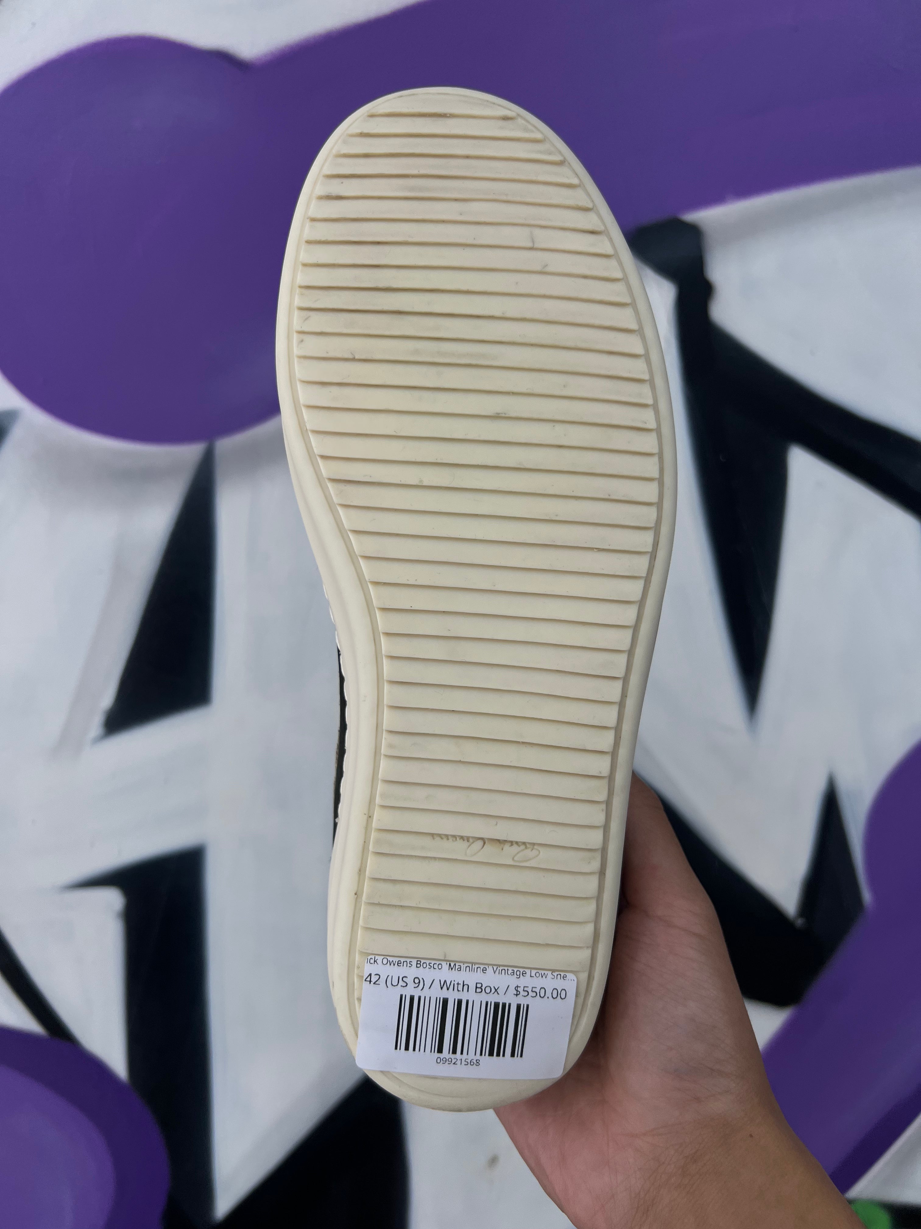 Rick Owens Bosco 'Mainline' Vintage Low Sneakers