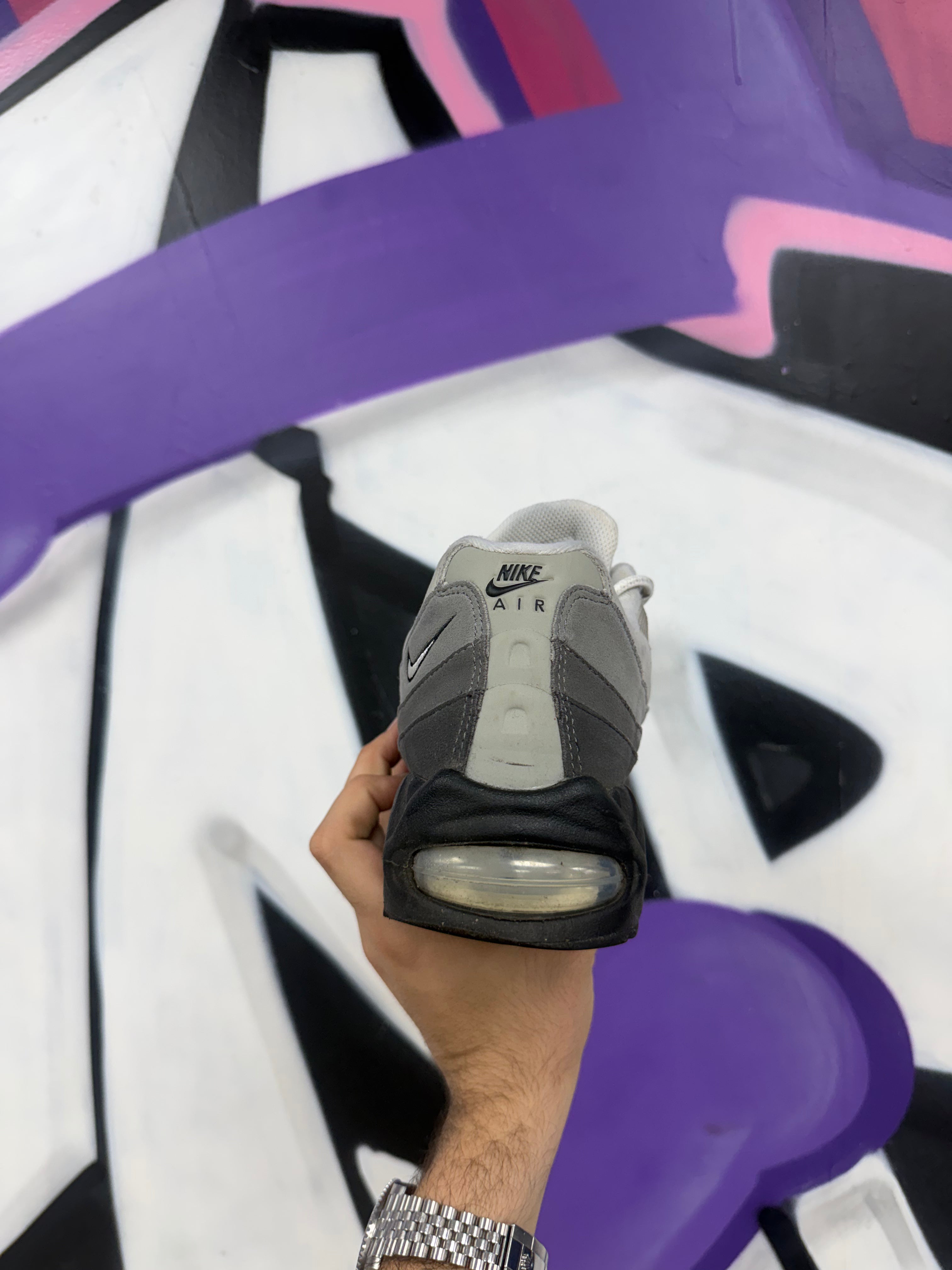 Nike AM95 Big Bubble Granite Sneakers