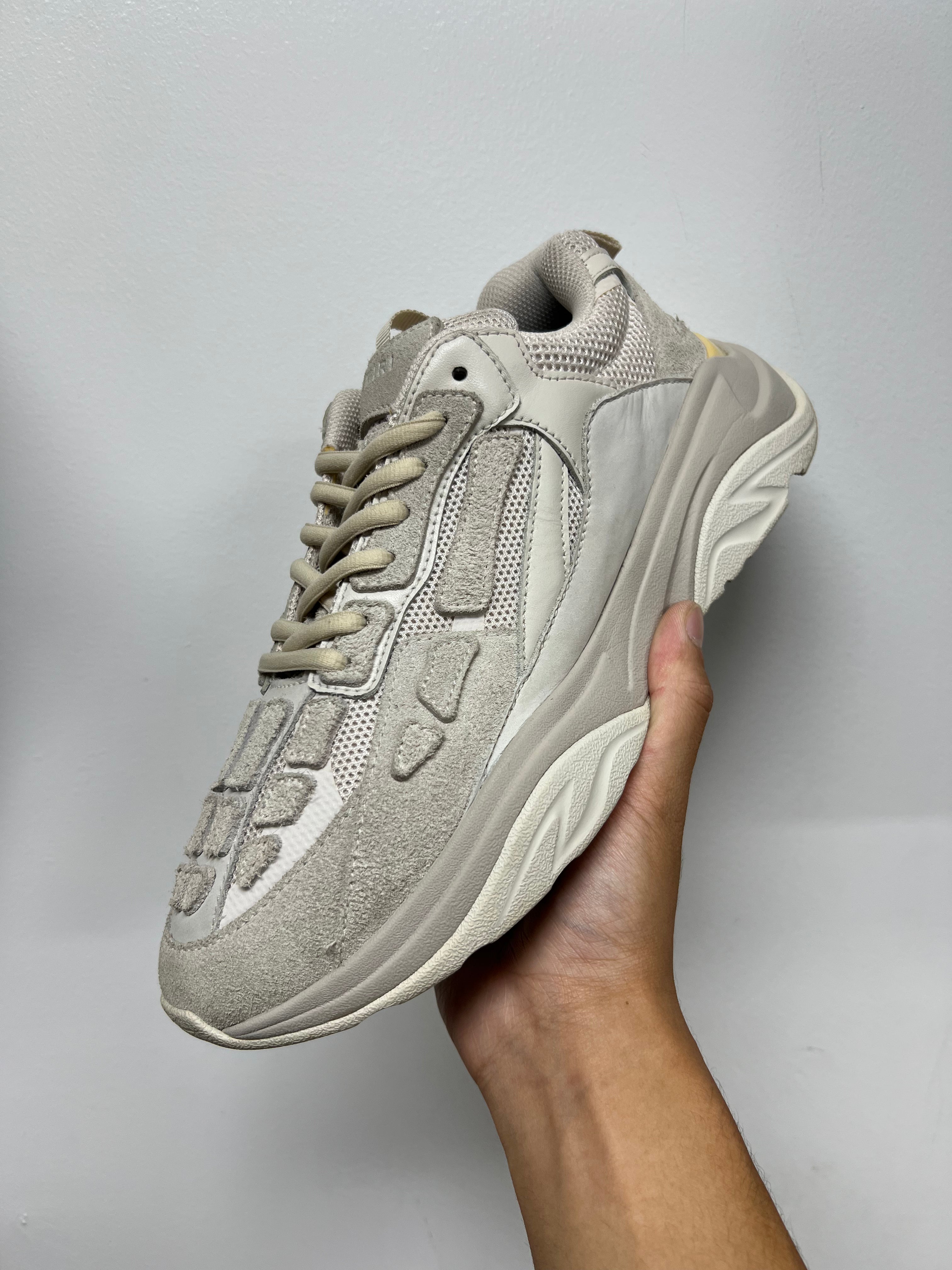 Amiri Stone Grey Bone Runner Sneakers
