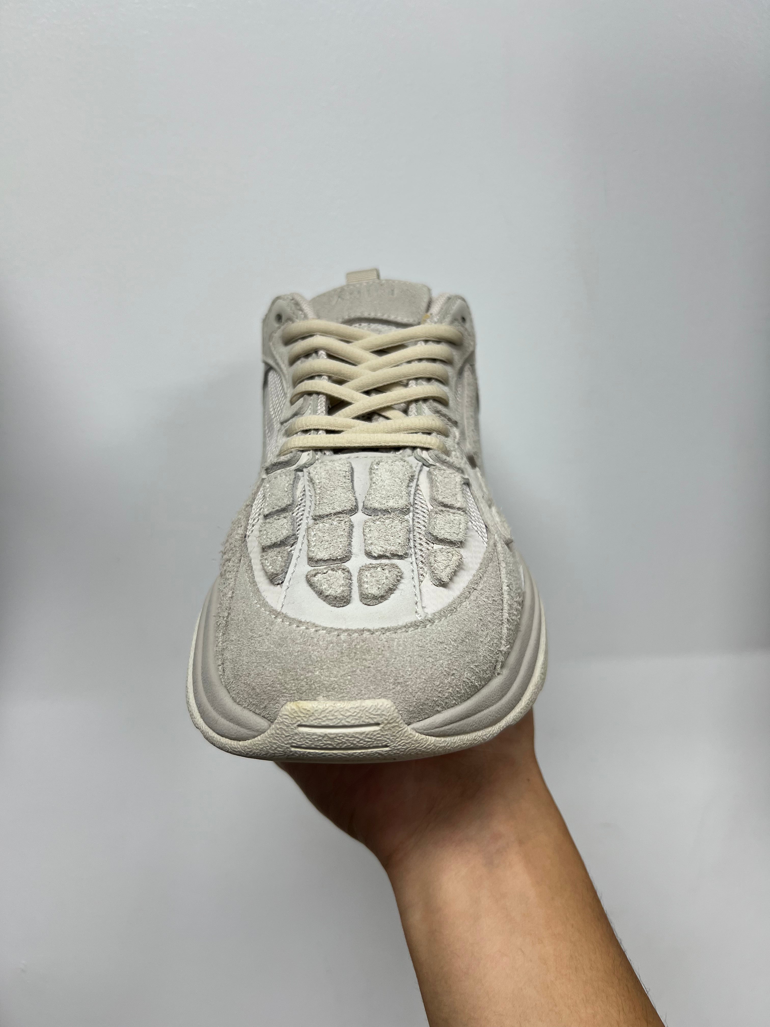 Amiri Stone Grey Bone Runner Sneakers