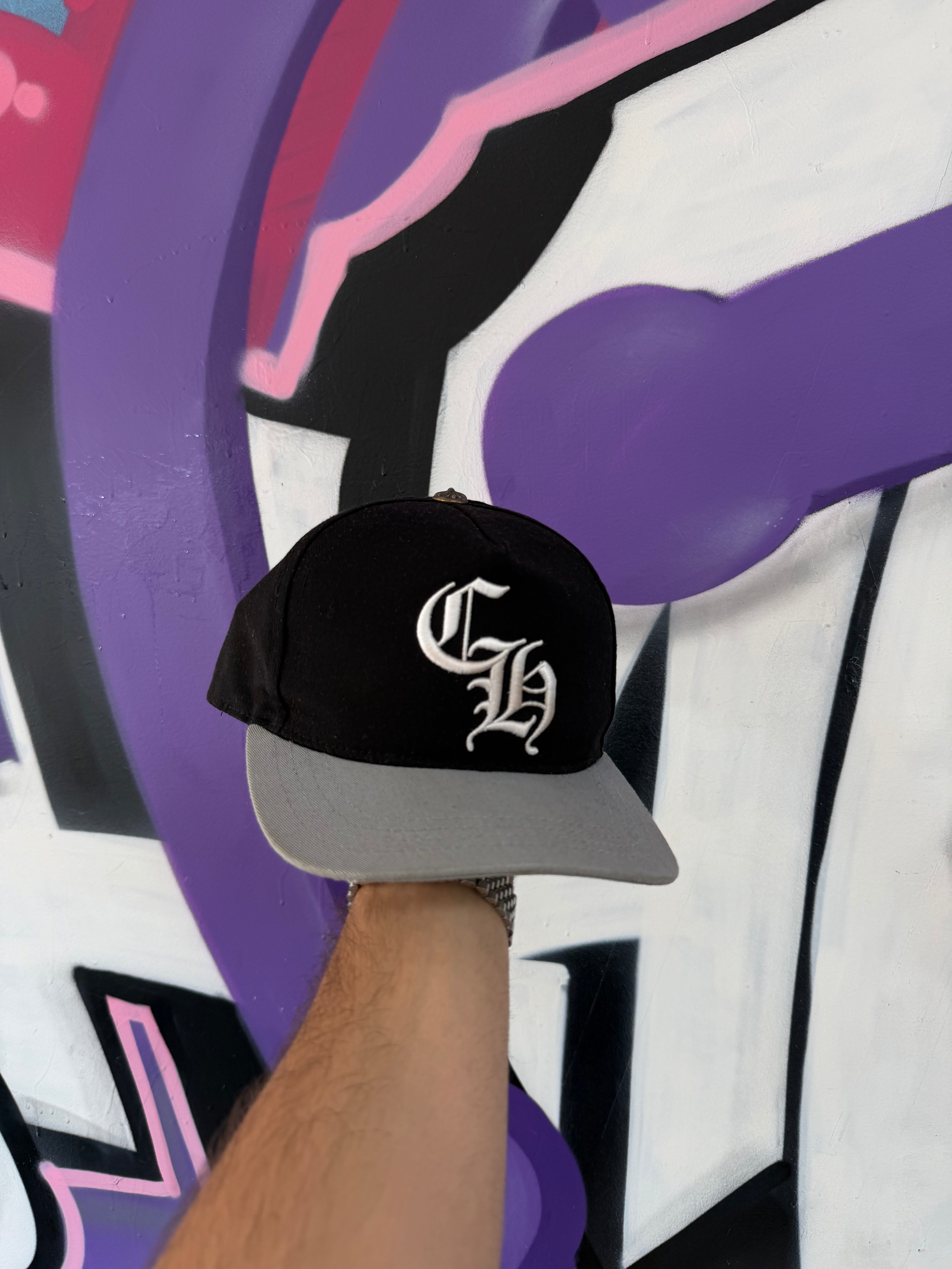 Chrome Hearts Grey Black CH Baseball Hat