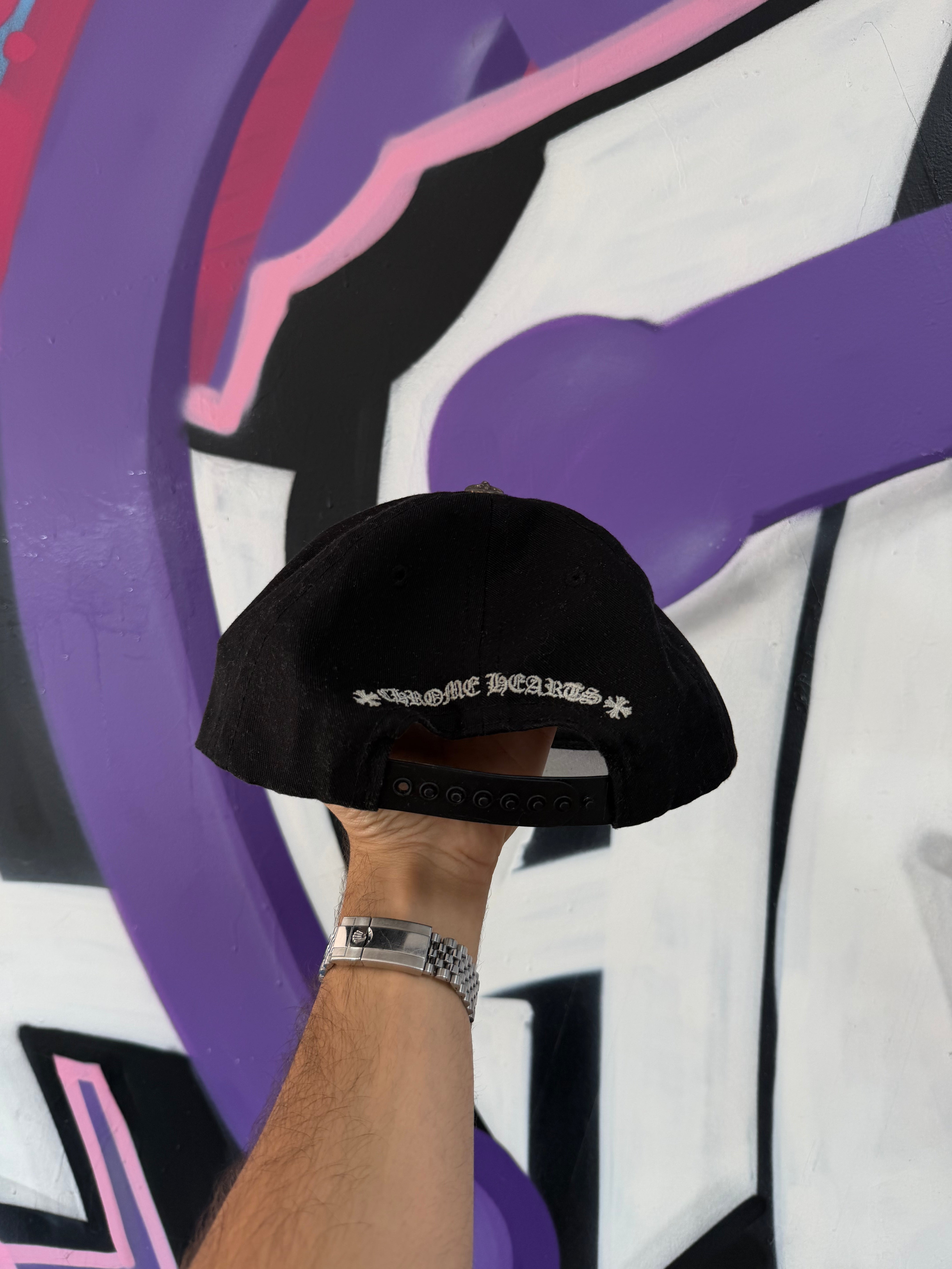 Chrome Hearts Grey Black CH Baseball Hat