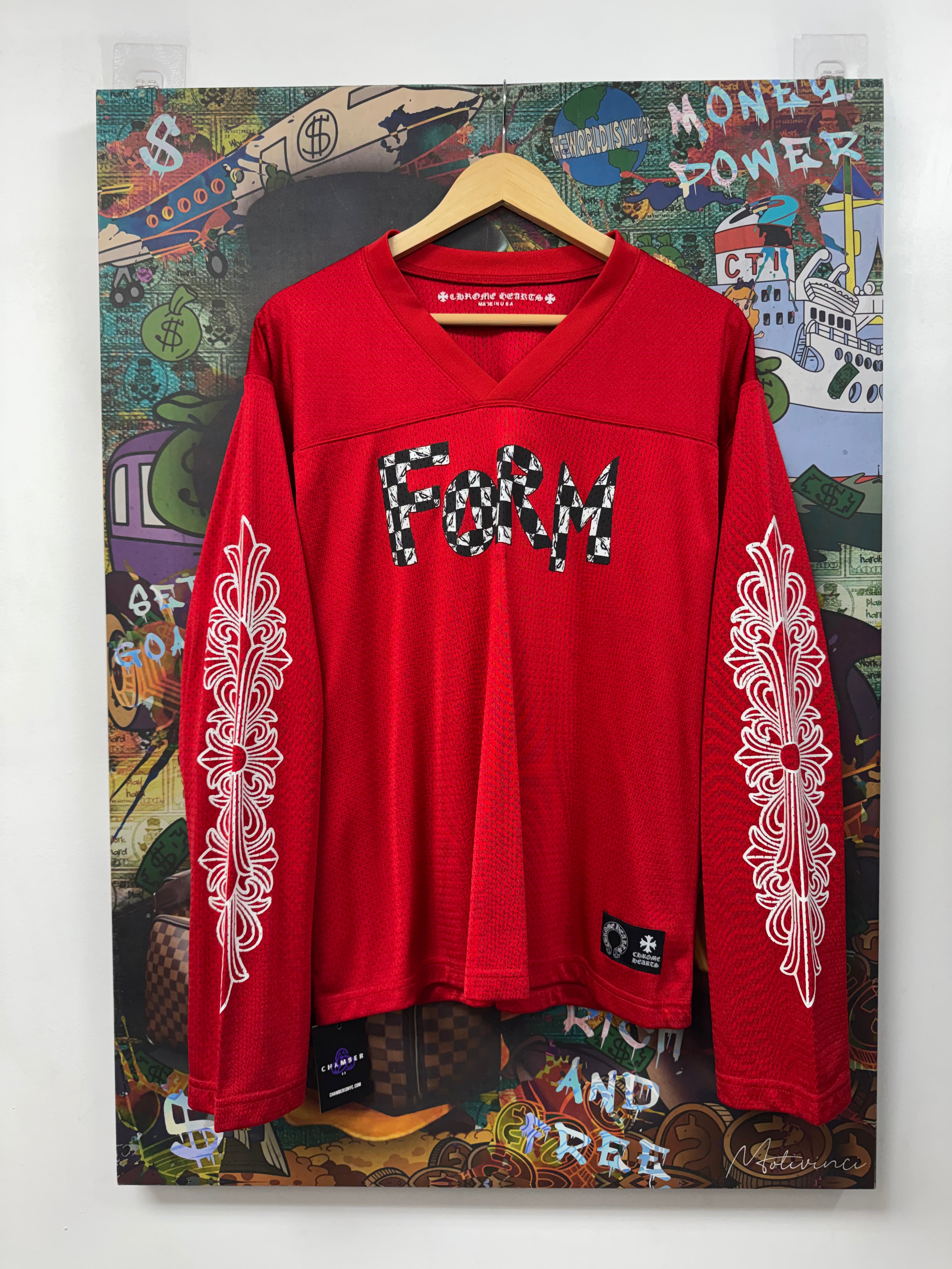 Chrome Hearts Matty Boy Red Form Long Sleeve Jersey
